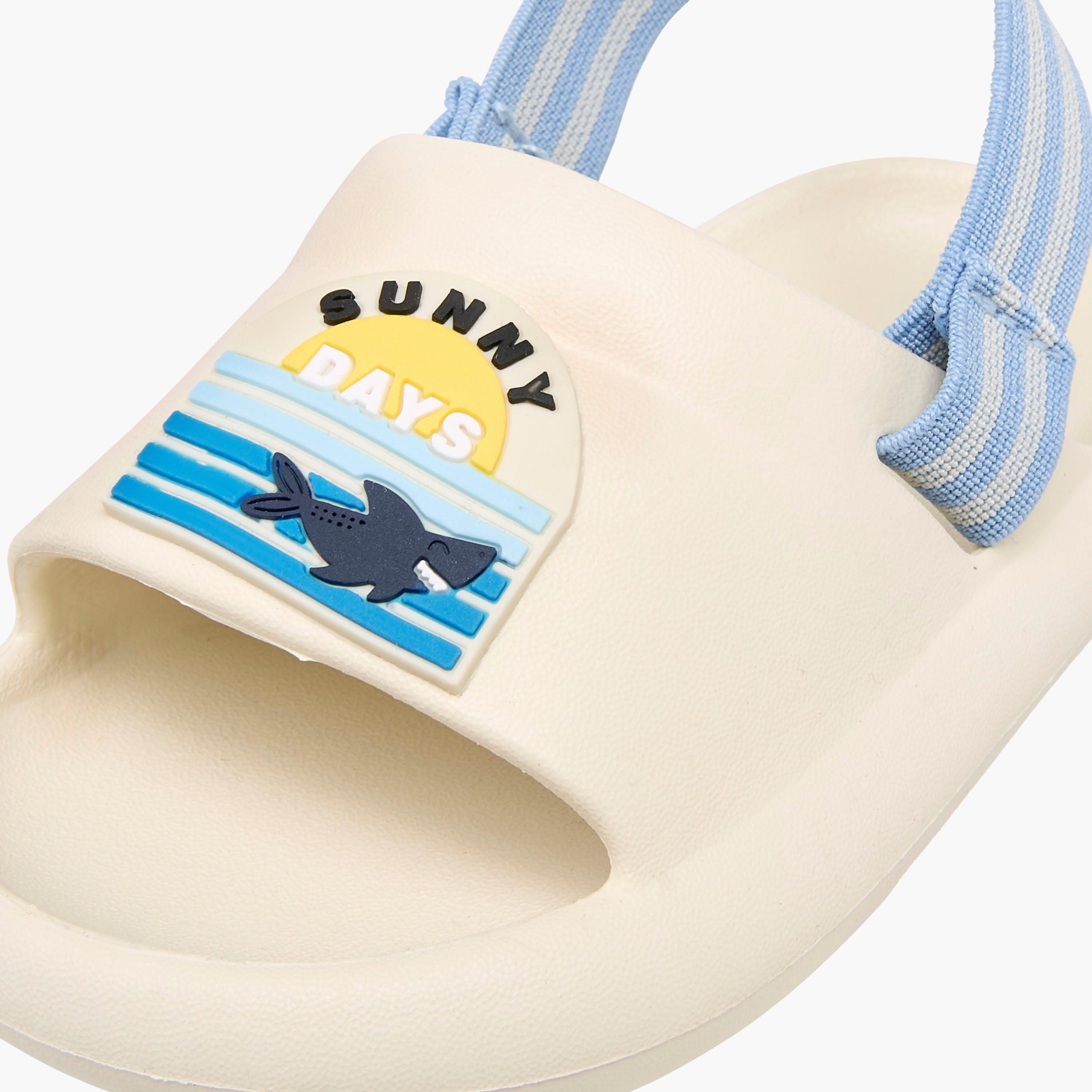 Aqua Applique Accent Slides with Elasticated Backstrap-boys-shoes-sandals-image-5