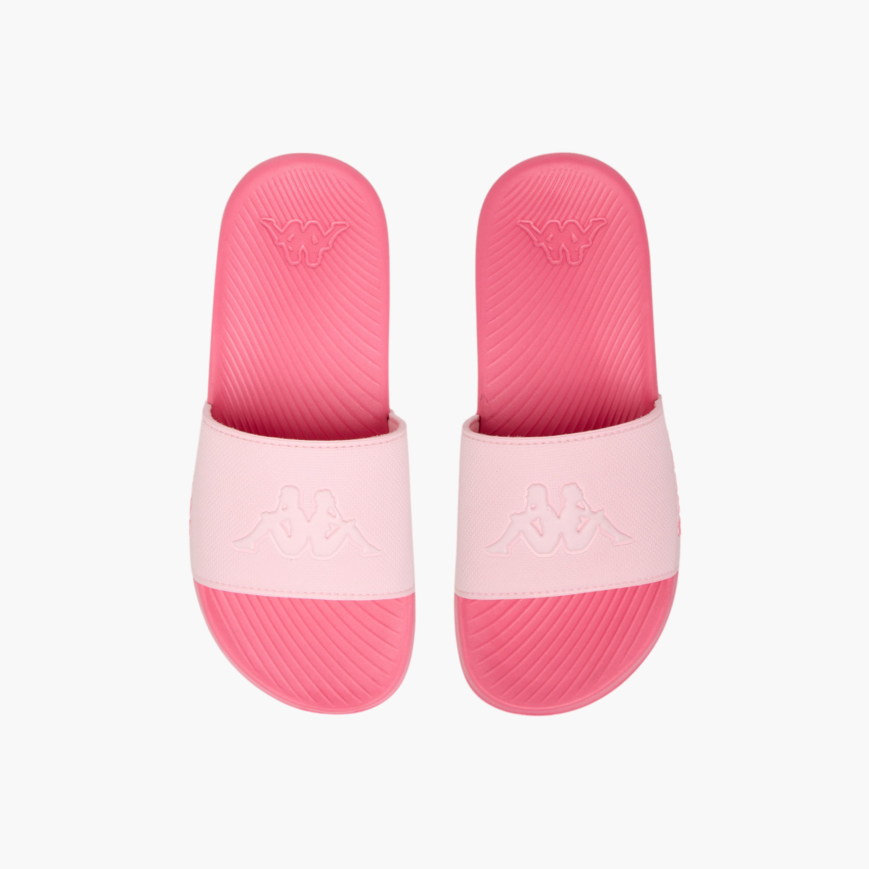 Kappa Girls' Logo Detail Slides-girls-shoes-flipflopsandslides-image-1