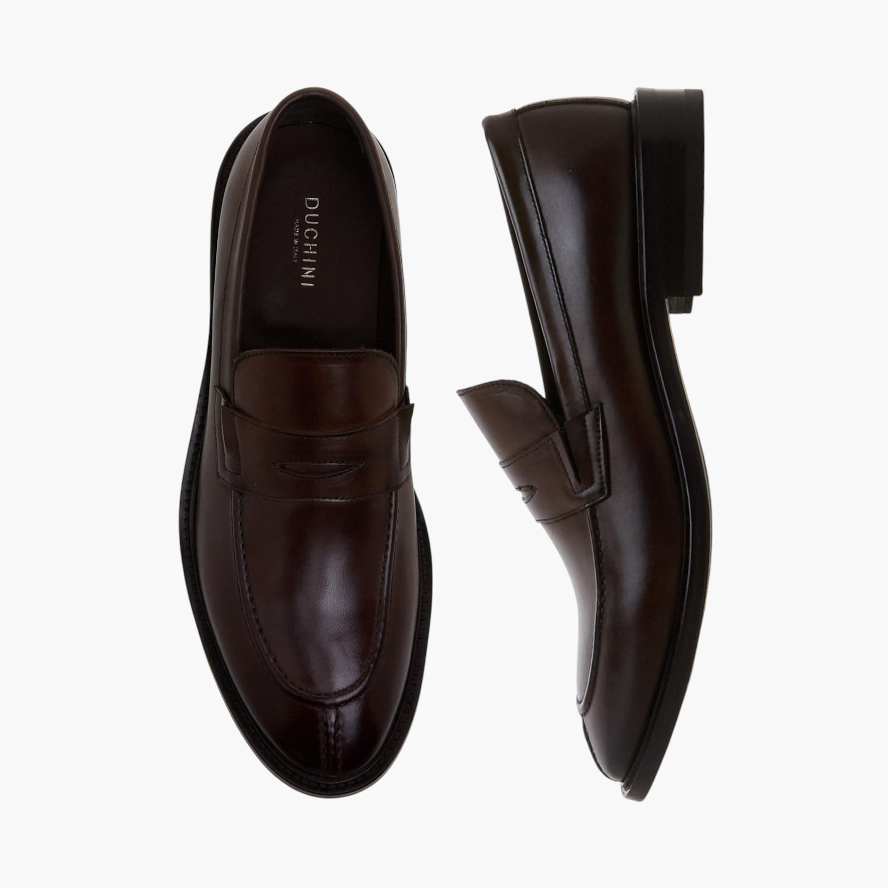 Duchini Men Lace-Up Leather Loafers-men-shoes-formalshoes-image-1