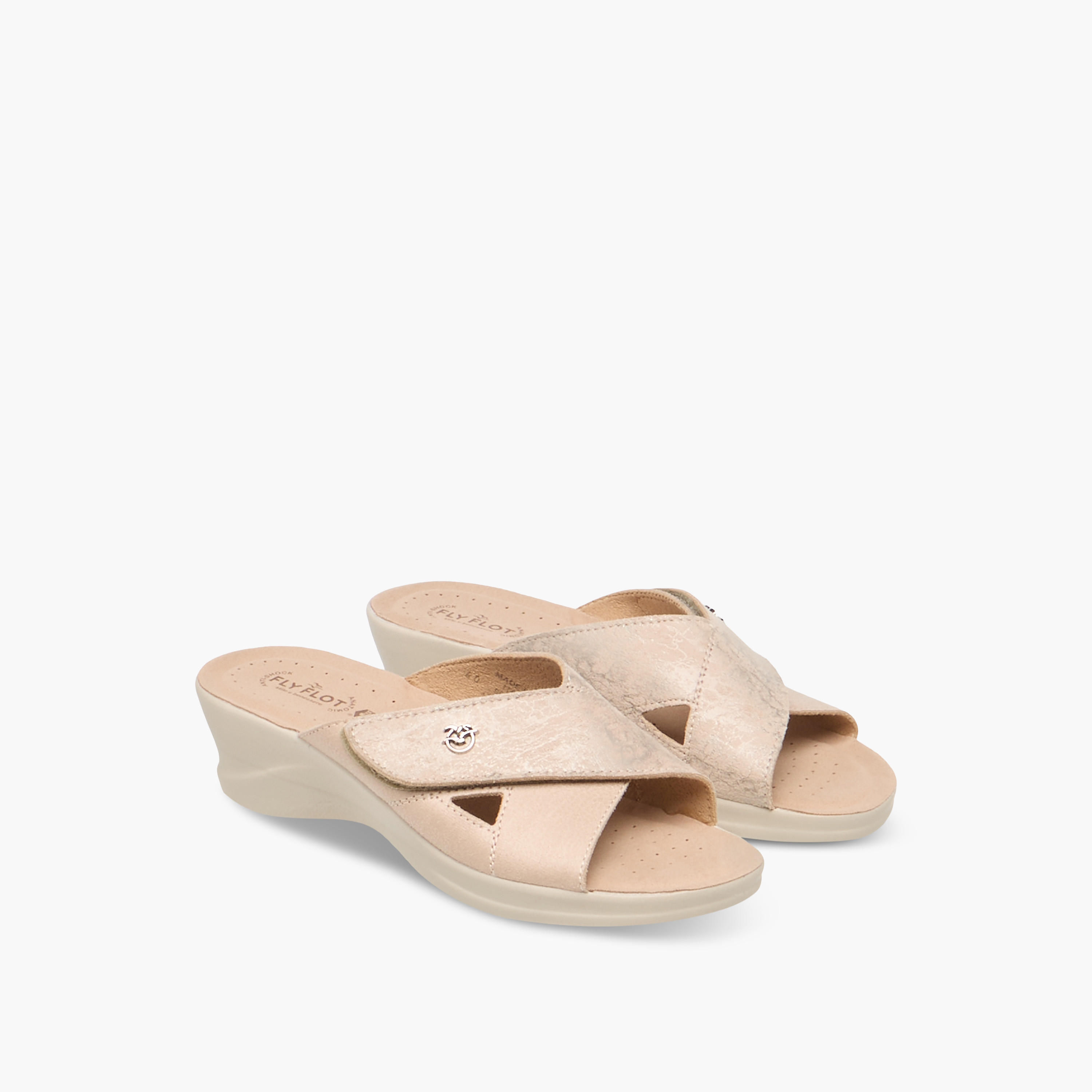 صندل بحزام متقاطع سهل الارتداء مع كعب ويدج من فلاي فوت-women-shoes-sandals-heeled-image-1