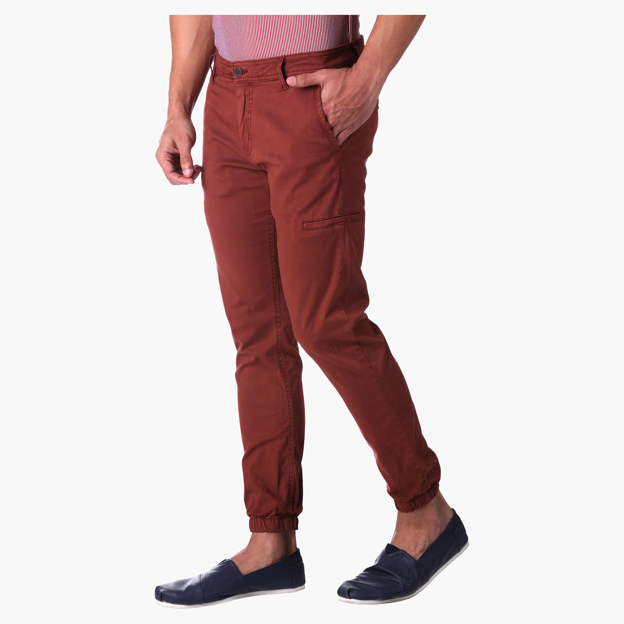 Solid Colour Cuff Pants-men-clothing-bottoms-trousersandchinos-trousers-image-3