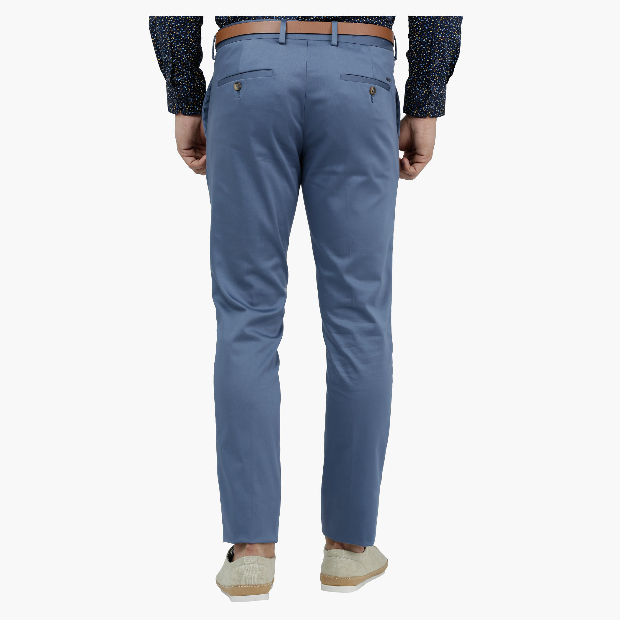 Slim Fit Casual Trousers with Adjustable Waistband-men-clothing-bottoms-trousersandchinos-trousers-image-2