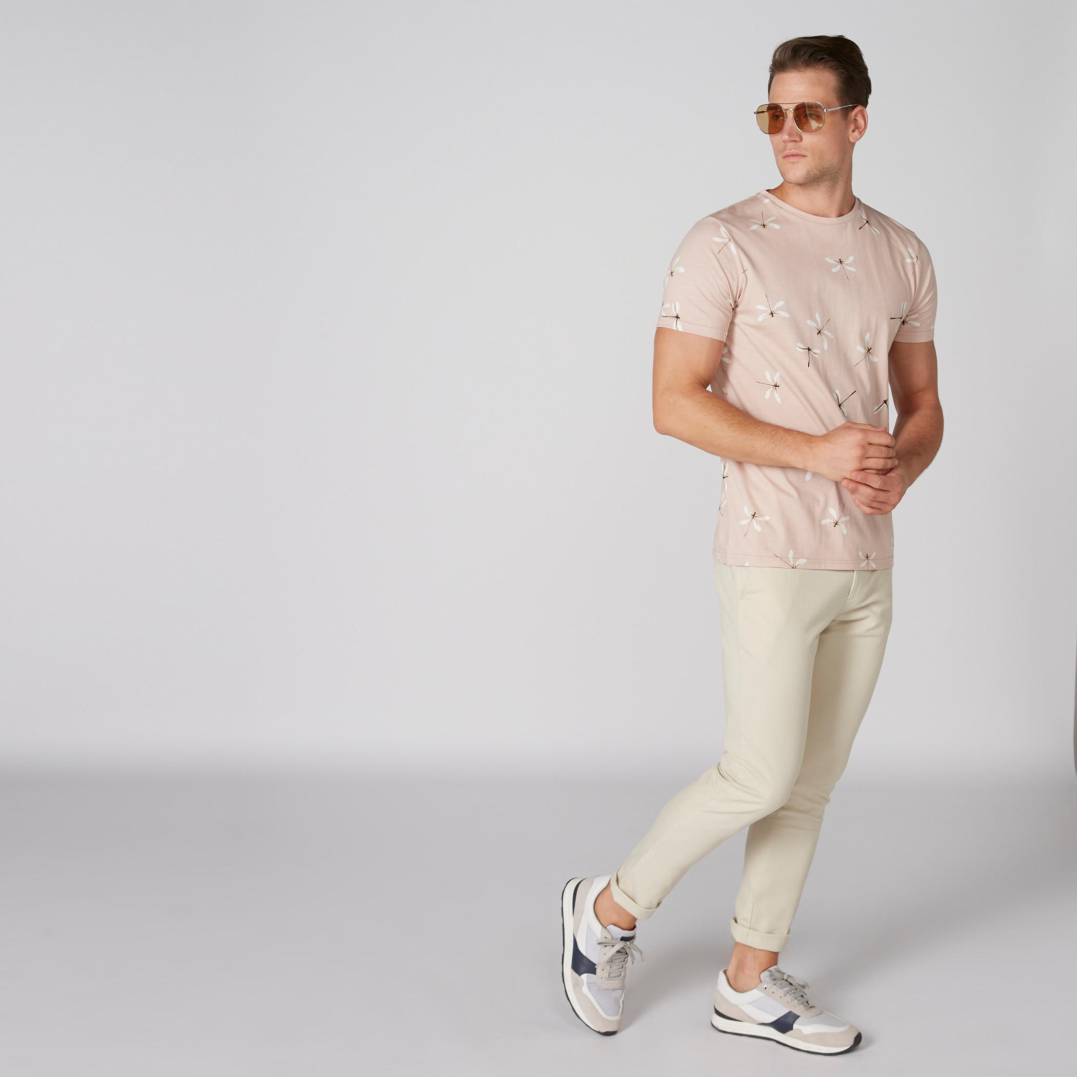 بنطال شينو طويل بزر إغلاق وجيوب-men-clothing-bottoms-trousersandchinos-trousers-image-1