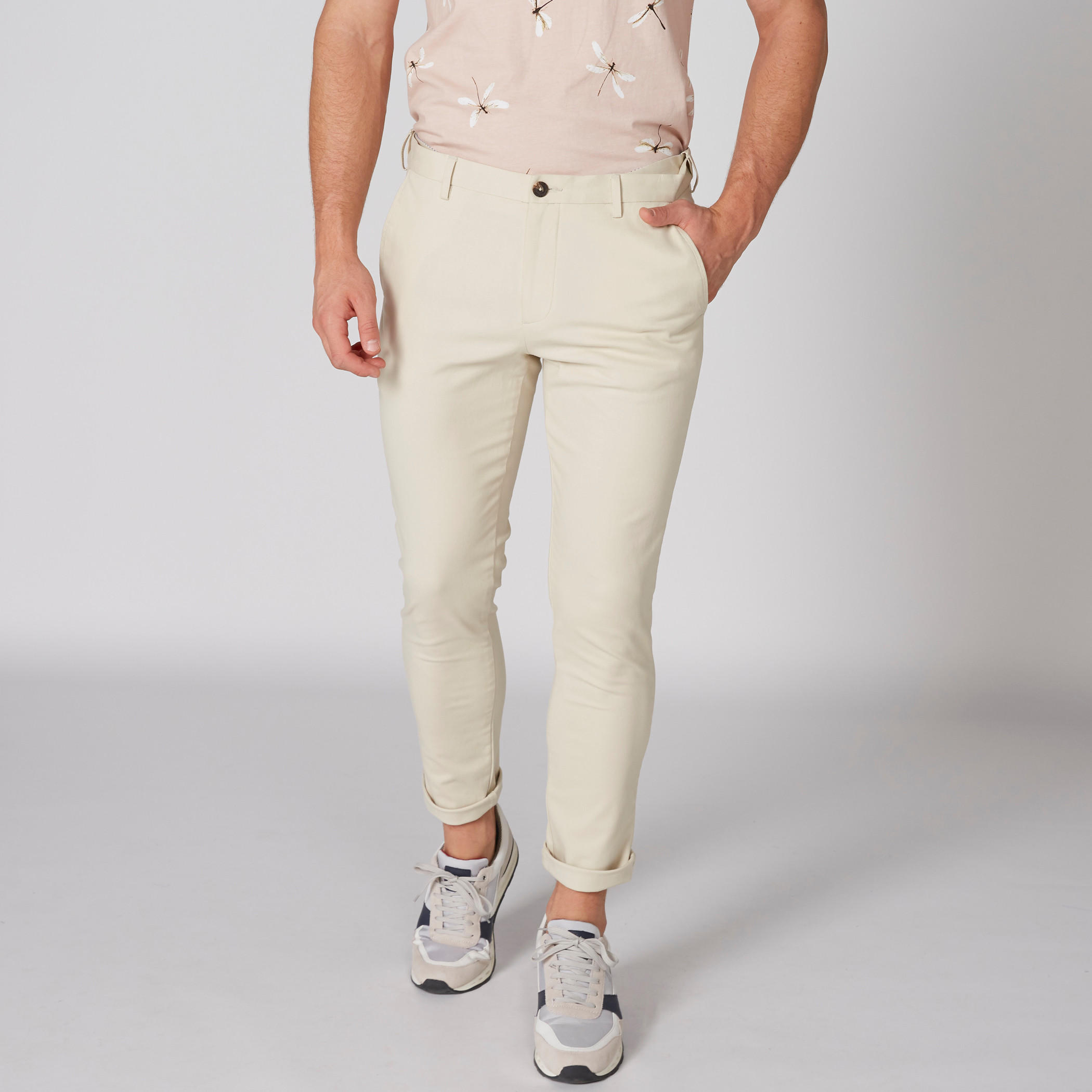 بنطال شينو طويل بزر إغلاق وجيوب-men-clothing-bottoms-trousersandchinos-trousers-image-3