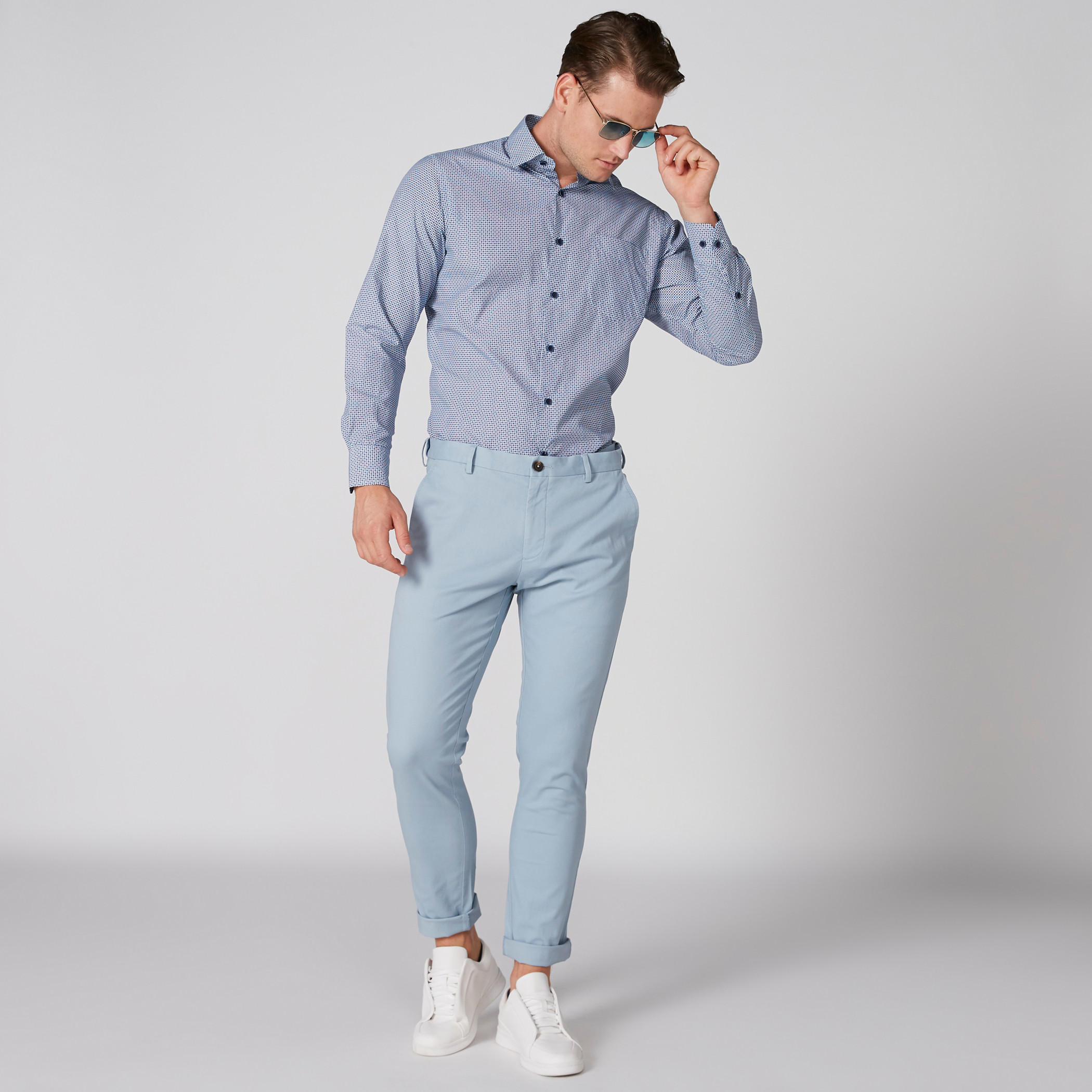 بنطال شينو طويل بزر إغلاق وجيوب-men-clothing-bottoms-trousersandchinos-trousers-image-1