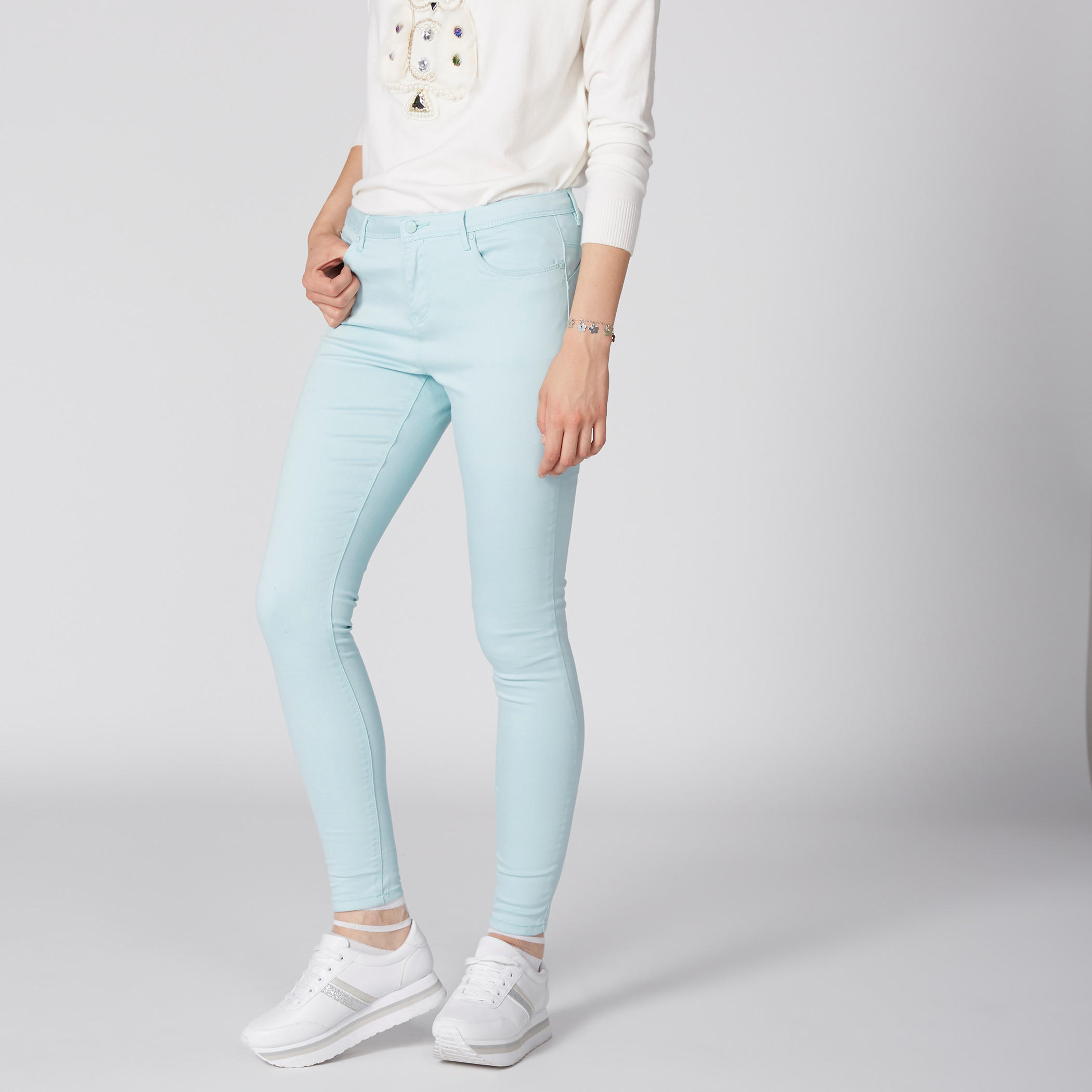 بنطال طويل بزر إغلاق وجيوب-women-clothing-bottoms-trousers-image-3