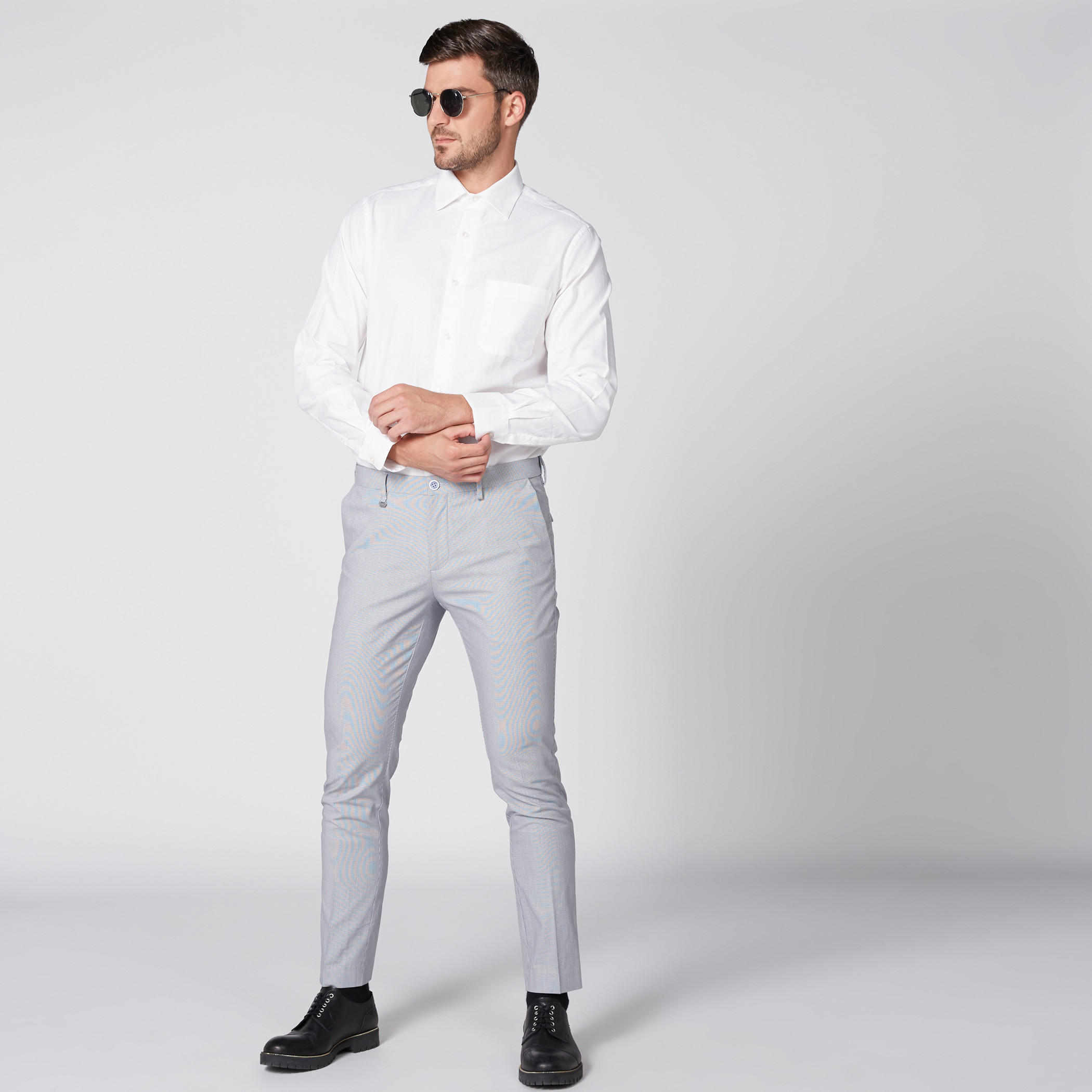 Printed Full Length Trousers with Button Closure and Pocket Detail-men-clothing-bottoms-trousersandchinos-trousers-image-2