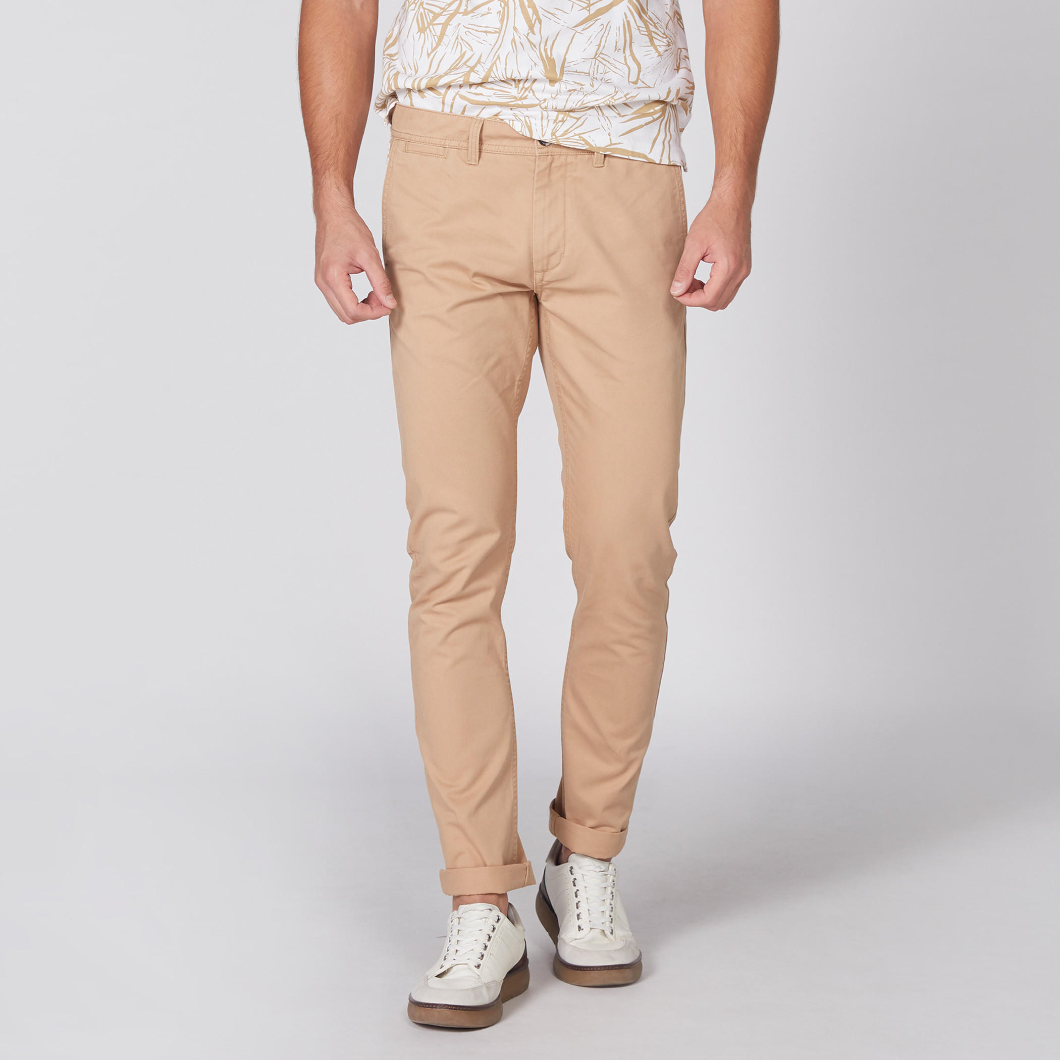 بنطال شينو طويل بزر إغلاق وجيوب-men-clothing-bottoms-trousersandchinos-trousers-image-1