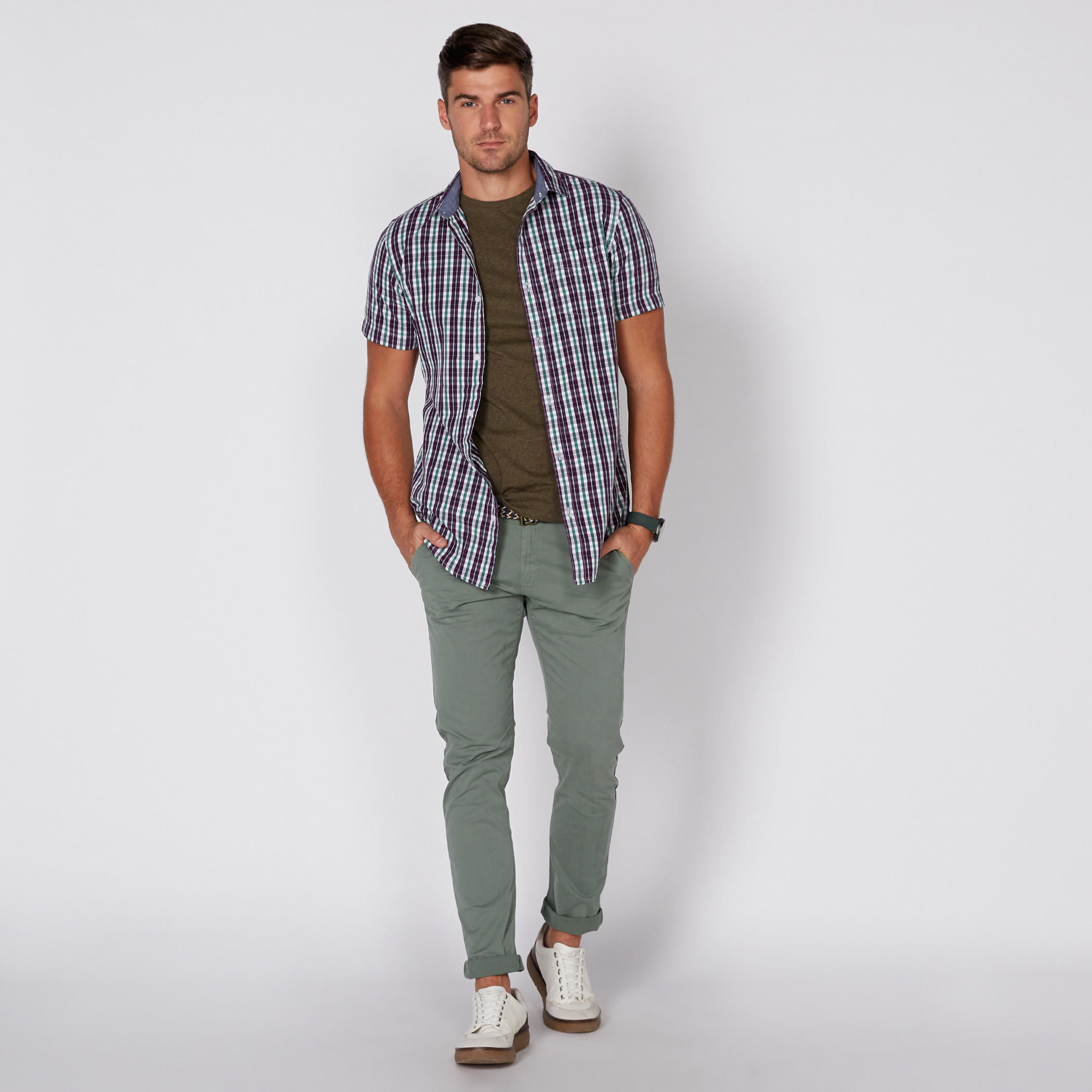 بنطال شينو طويل بجيوب وتفاصيل حزام-men-clothing-bottoms-trousersandchinos-trousers-image-2