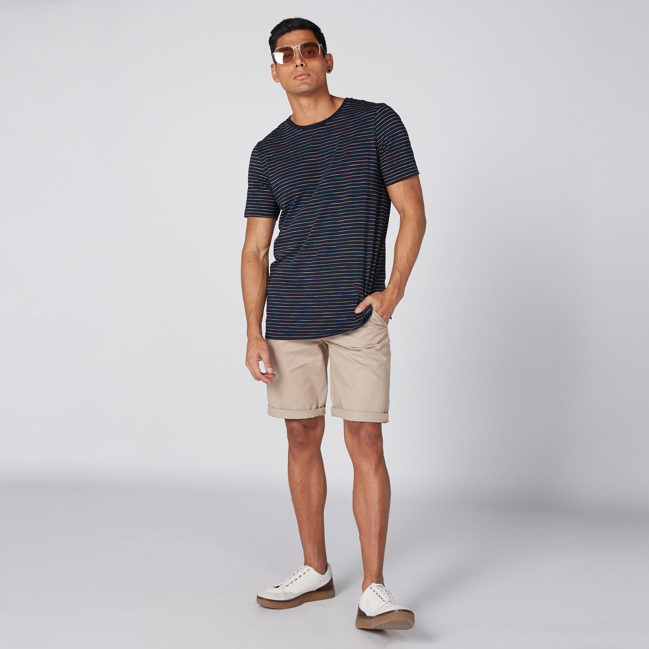 Pocket Detail Shorts with Button Closure-men-clothing-bottoms-shorts-image-5