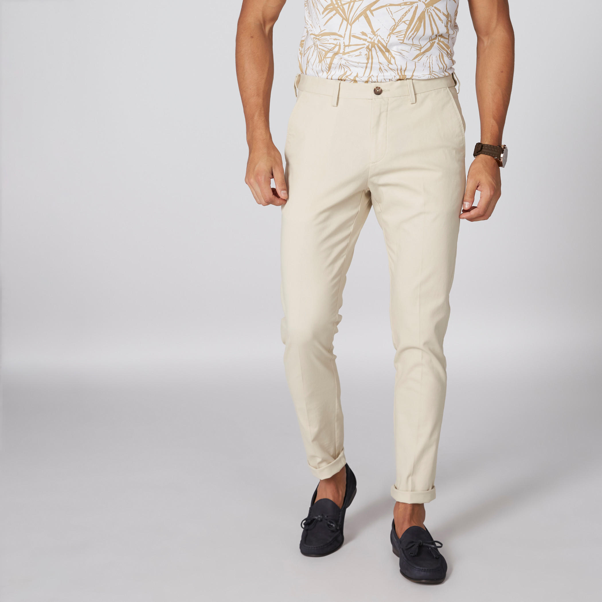 Full Length Chinos with Button Closure and Pocket Detail-men-clothing-bottoms-trousersandchinos-trousers-image-1