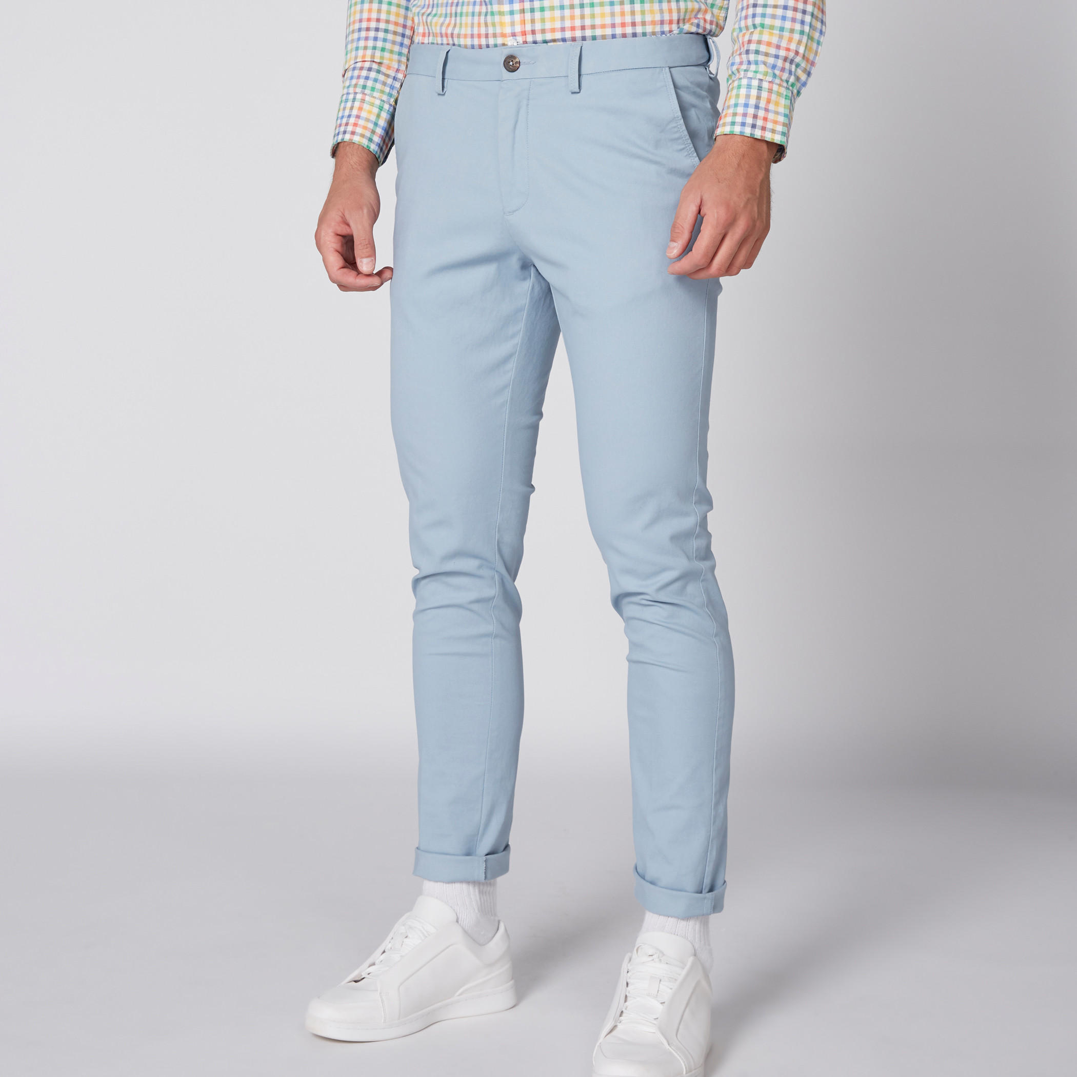 بنطال شينو طويل بزر إغلاق وجيوب-men-clothing-bottoms-trousersandchinos-trousers-image-1