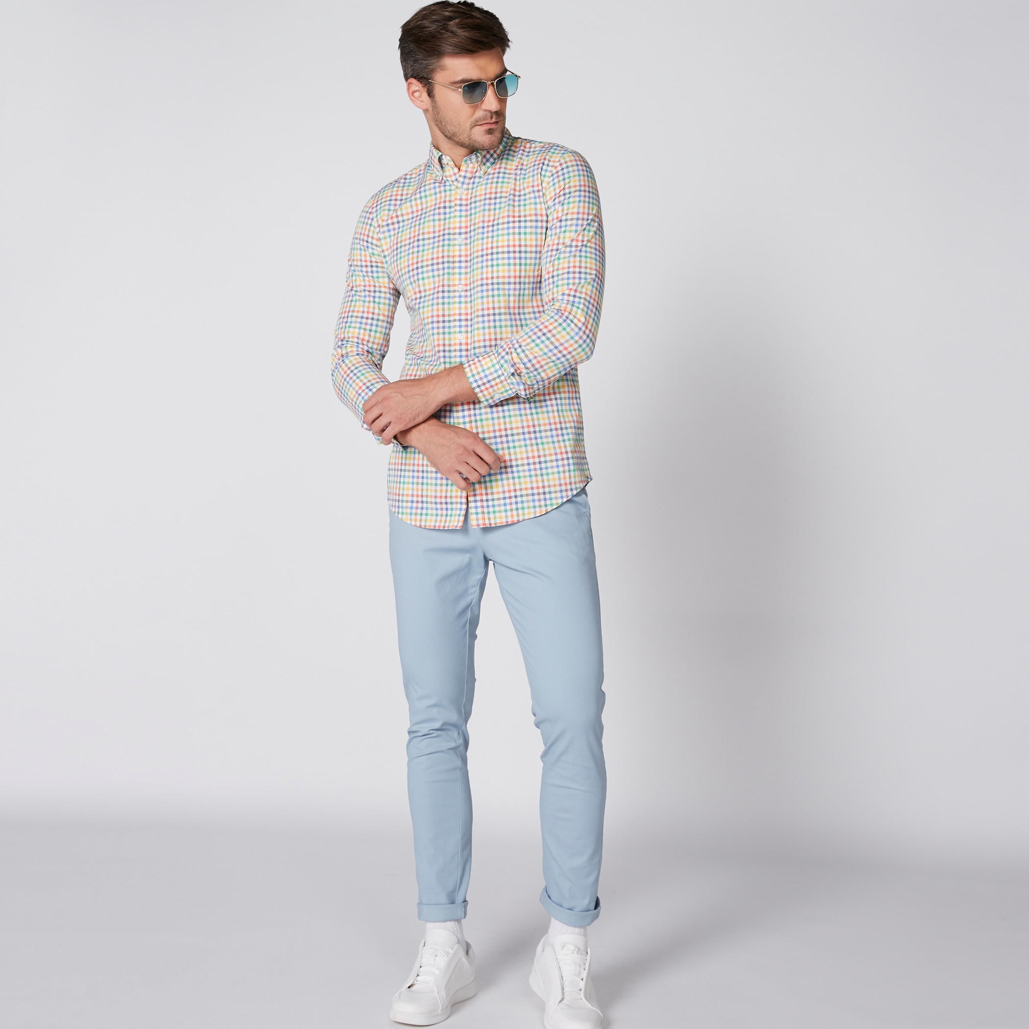 بنطال شينو طويل بزر إغلاق وجيوب-men-clothing-bottoms-trousersandchinos-trousers-image-2