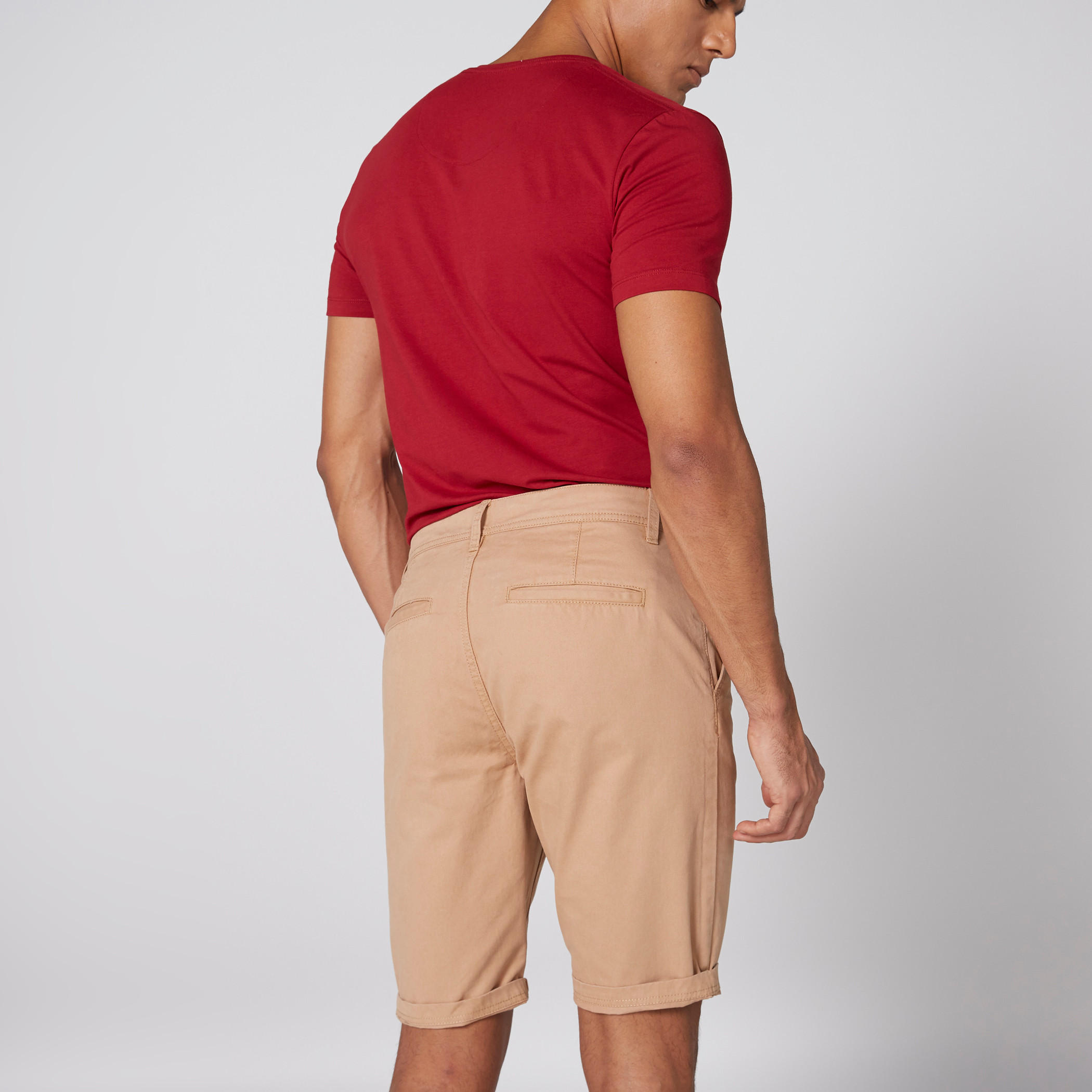 Pocket Detail Shorts with Button Closure-men-clothing-bottoms-shorts-image-2