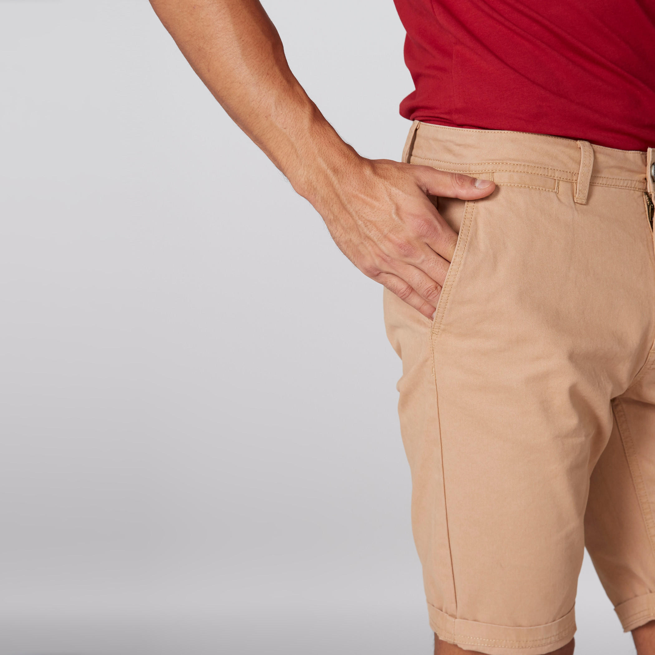 Pocket Detail Shorts with Button Closure-men-clothing-bottoms-shorts-image-3