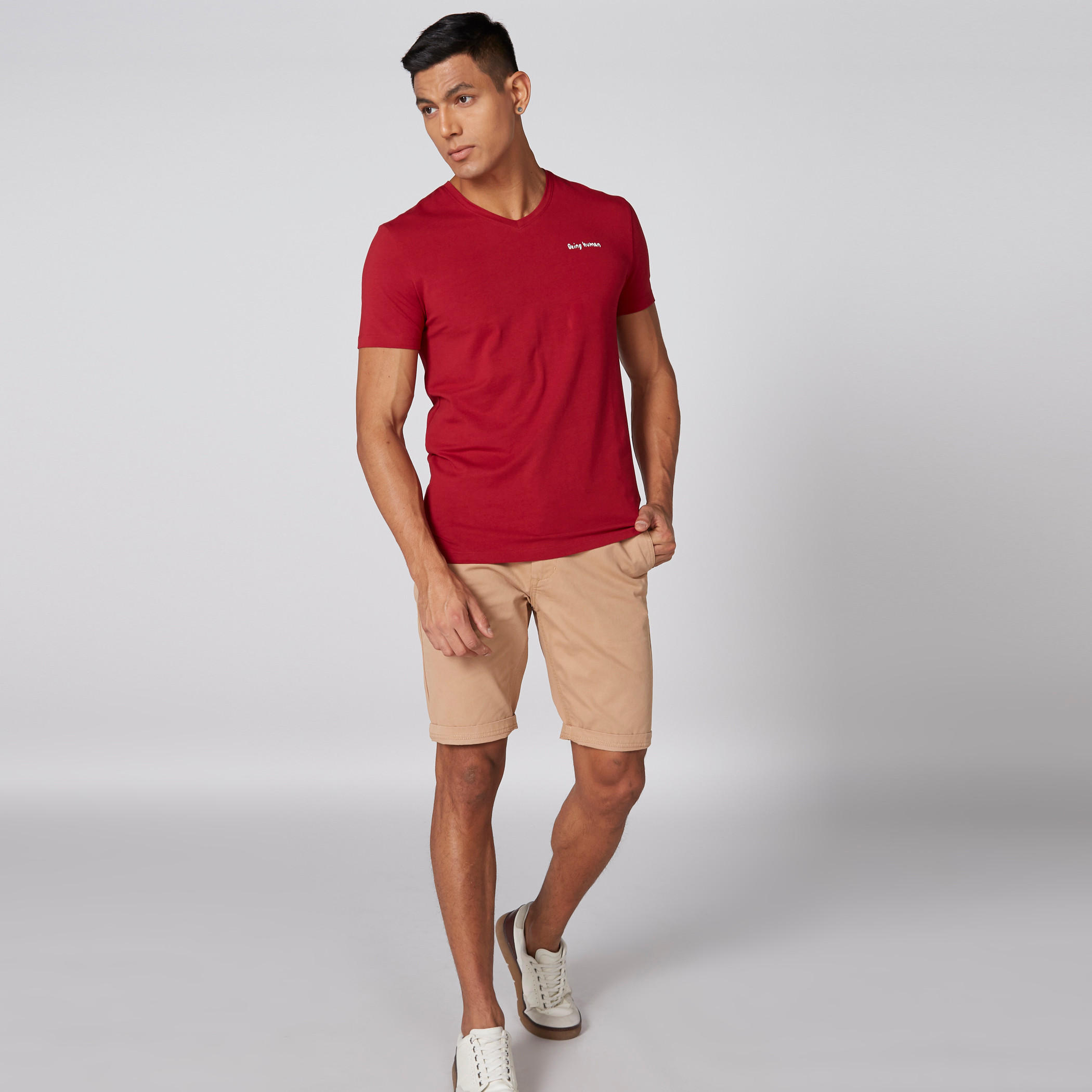 Pocket Detail Shorts with Button Closure-men-clothing-bottoms-shorts-image-4