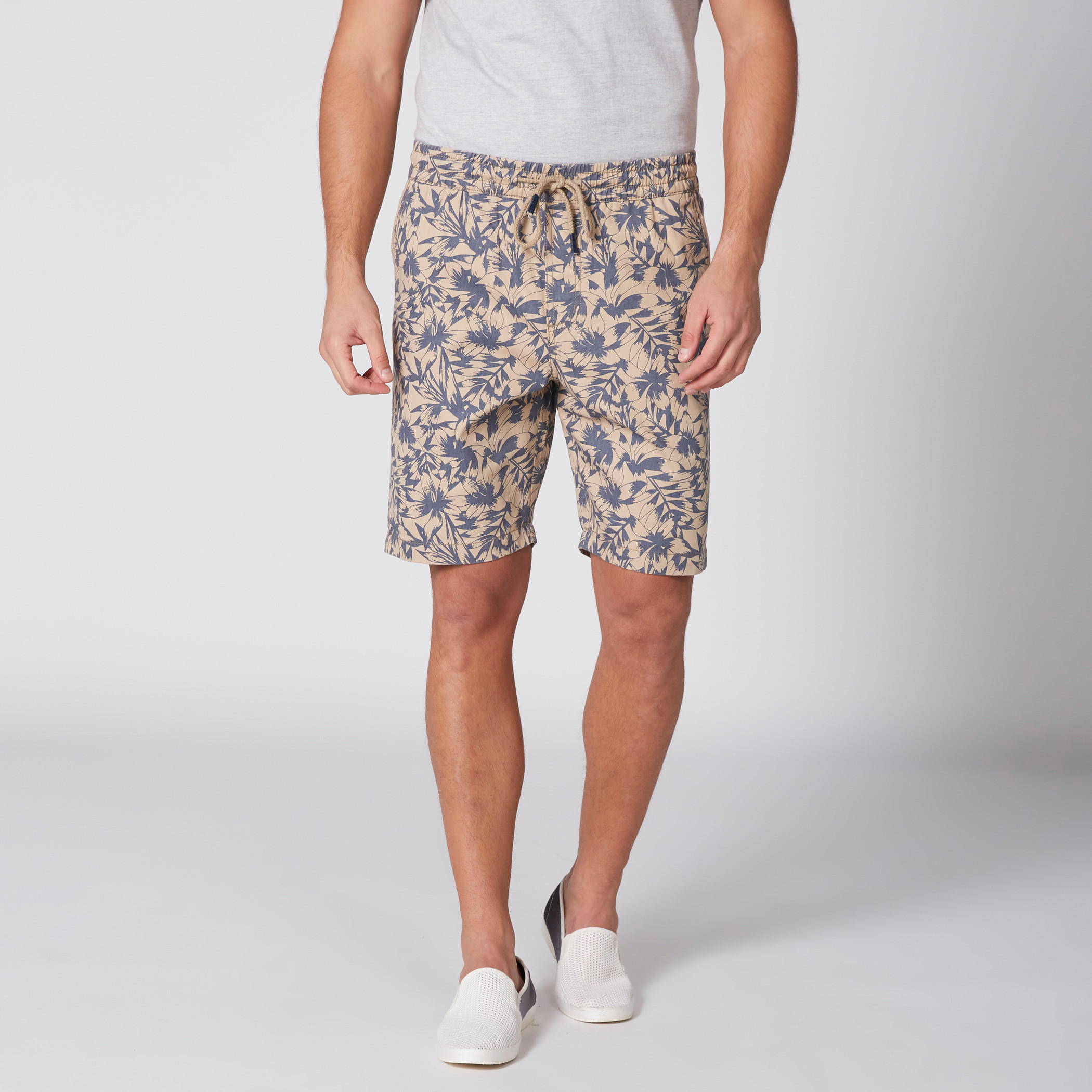 Printed Shorts with Elasticised Waistband and Pocket Detail-men-clothing-bottoms-shorts-image-1