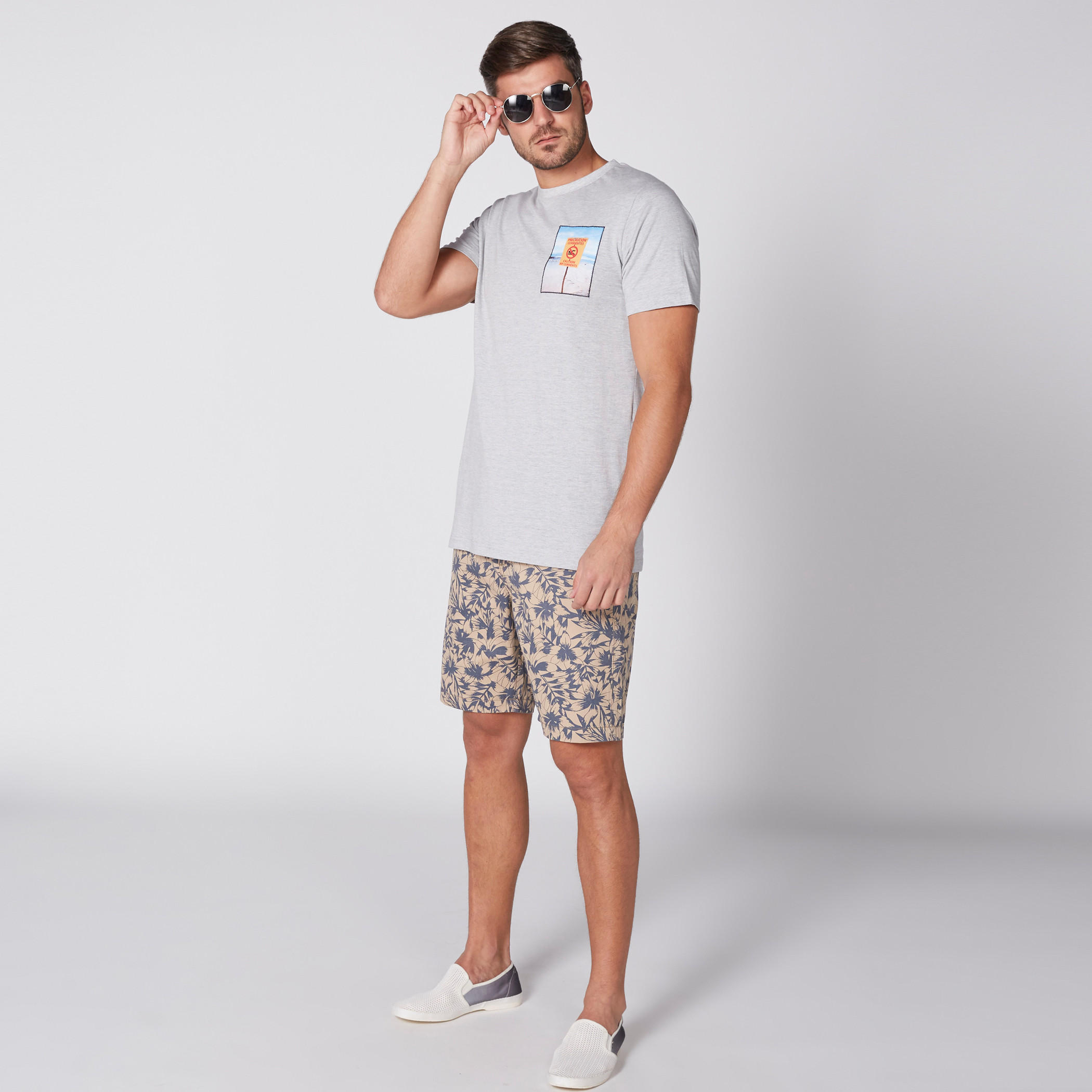 Printed Shorts with Elasticised Waistband and Pocket Detail-men-clothing-bottoms-shorts-image-2