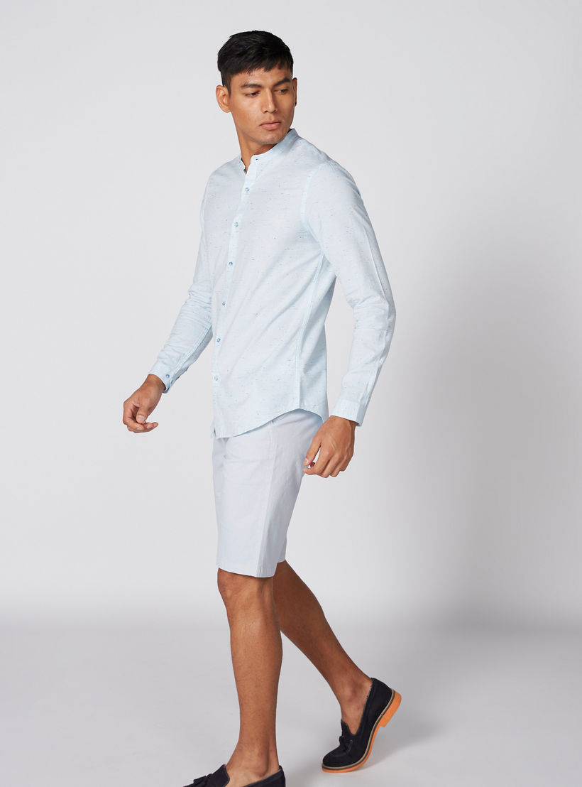Printed Shorts with Pocket Detail and Button Closure-men-clothing-bottoms-shorts-image-1