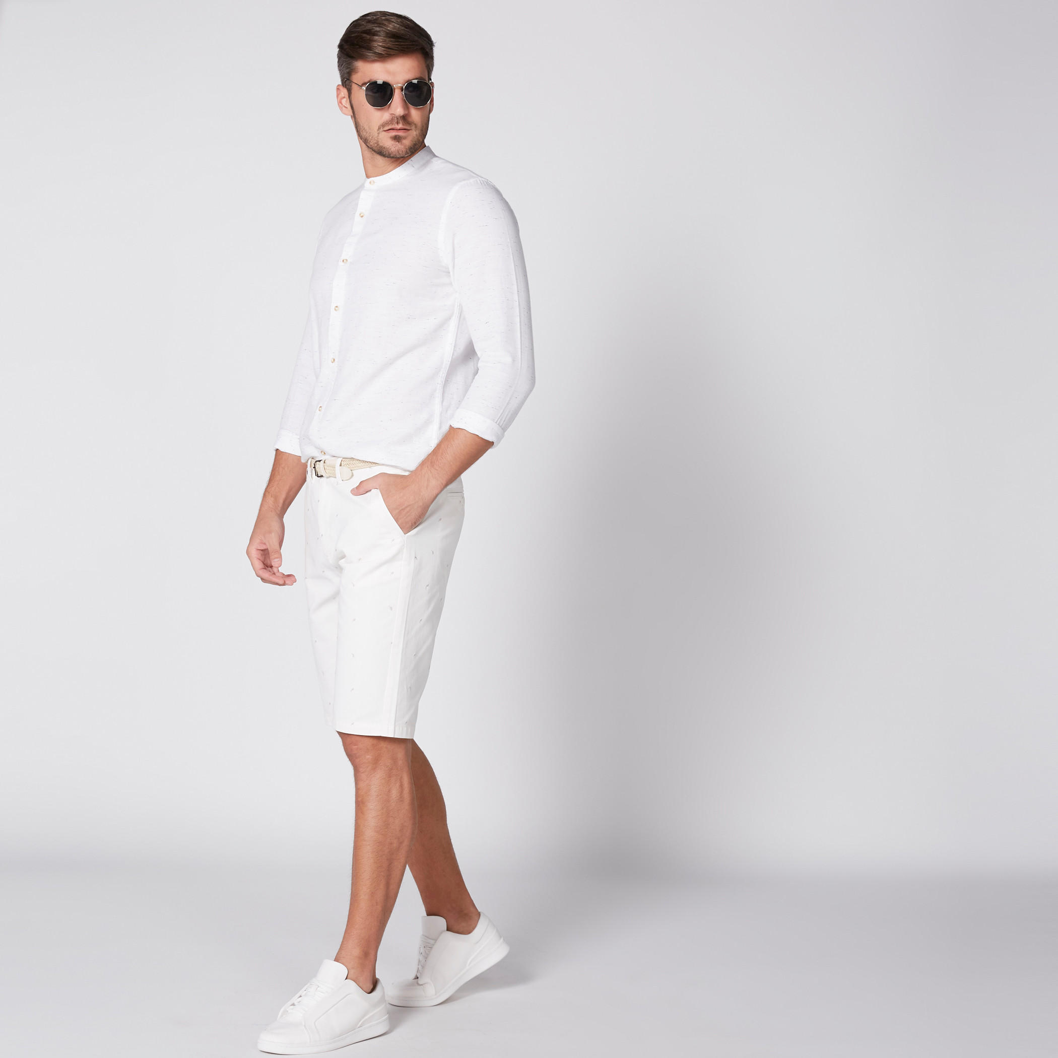 شورت مطرّز بزر إغلاق وجيوب-men-clothing-bottoms-shorts-image-2