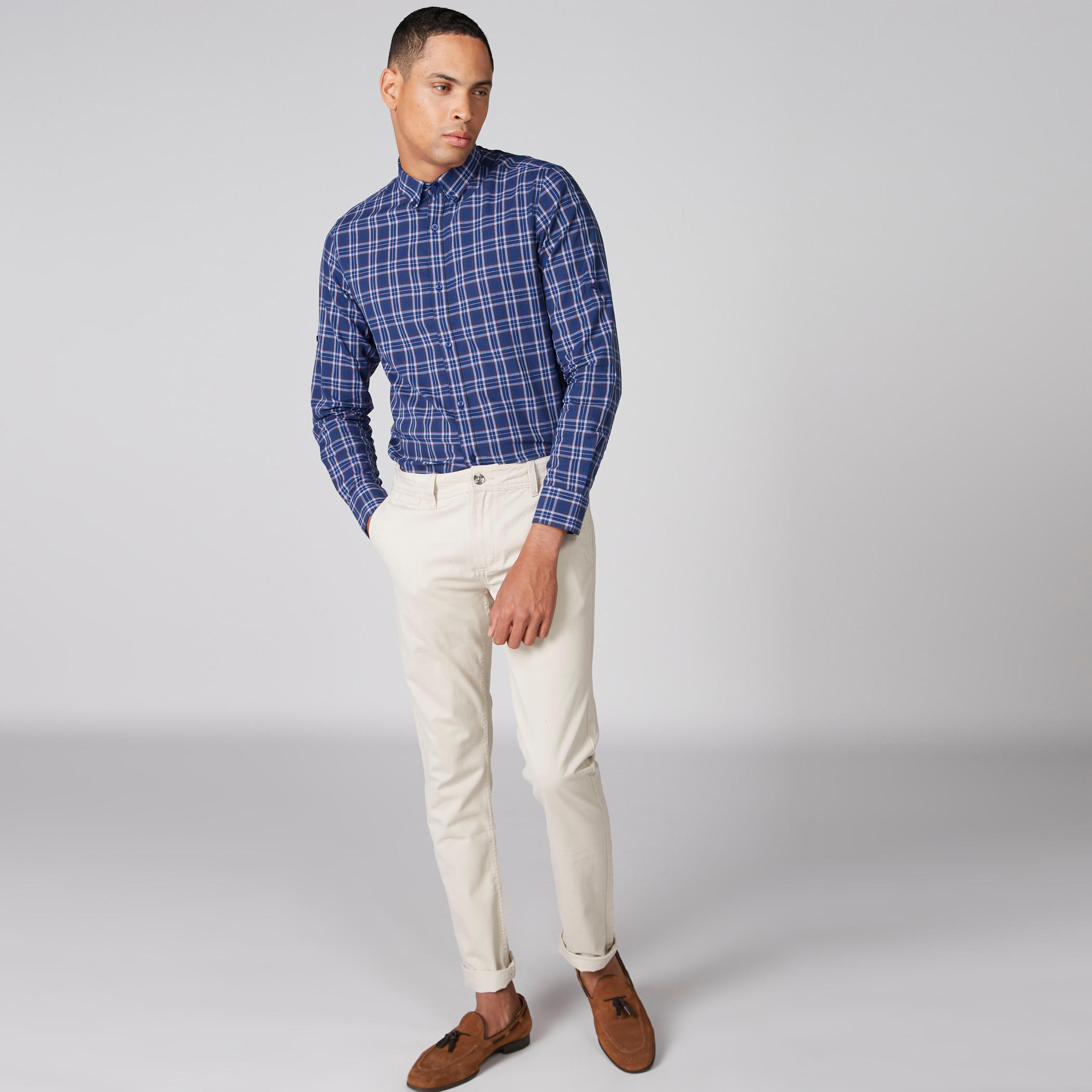 Full Length Chinos with Button Closure and Pocket Detail-men-clothing-bottoms-trousersandchinos-trousers-image-1
