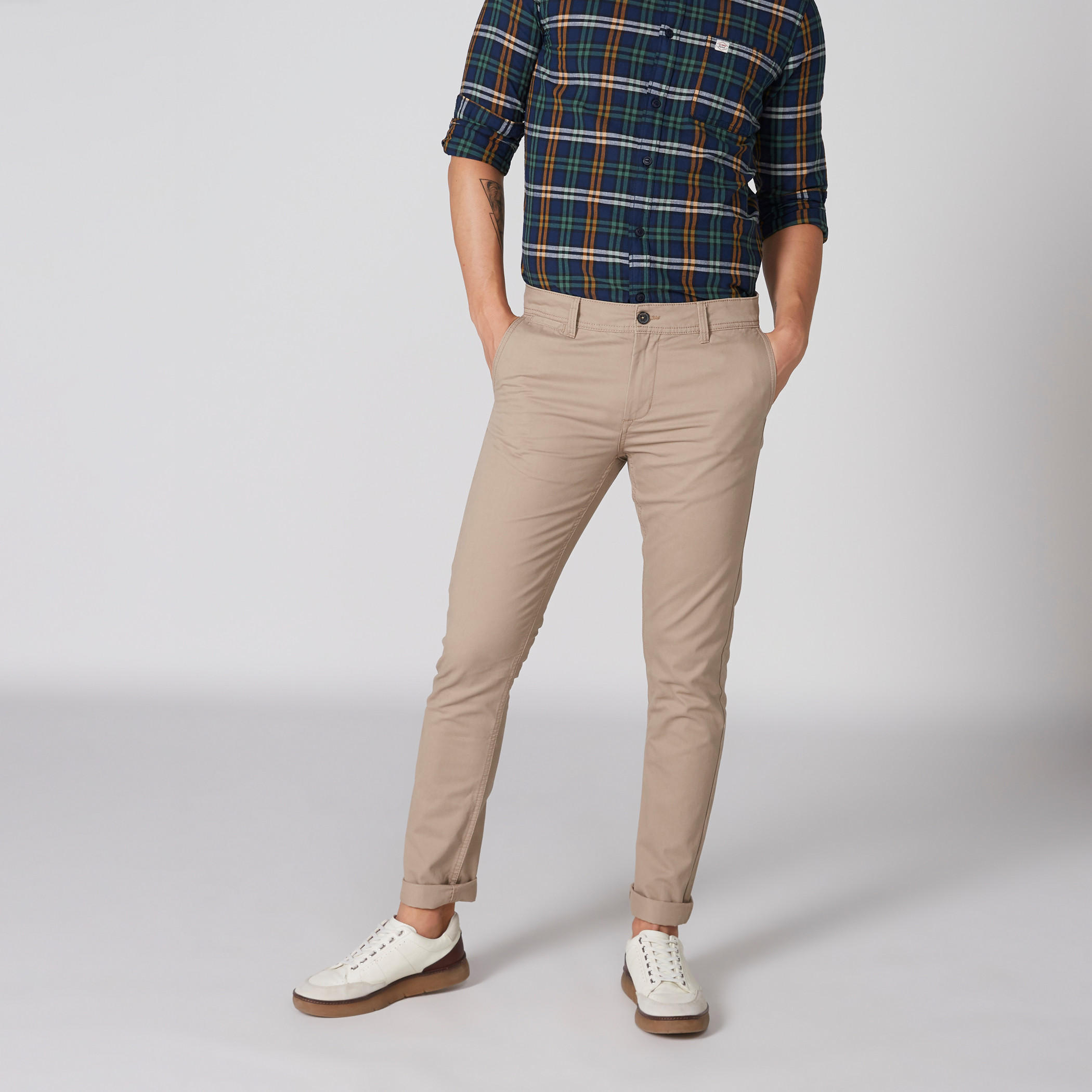 بنطال شينو طويل بزر إغلاق وجيوب-men-clothing-bottoms-trousersandchinos-trousers-image-3