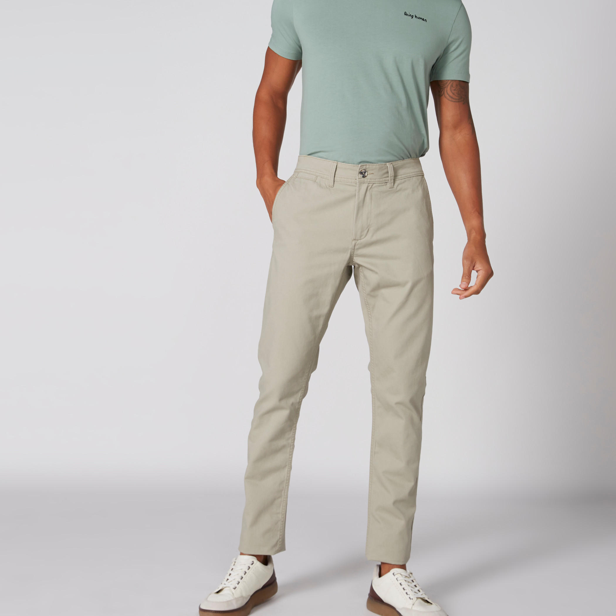 بنطال شينو طويل بزر إغلاق وجيوب-men-clothing-bottoms-trousersandchinos-trousers-image-1