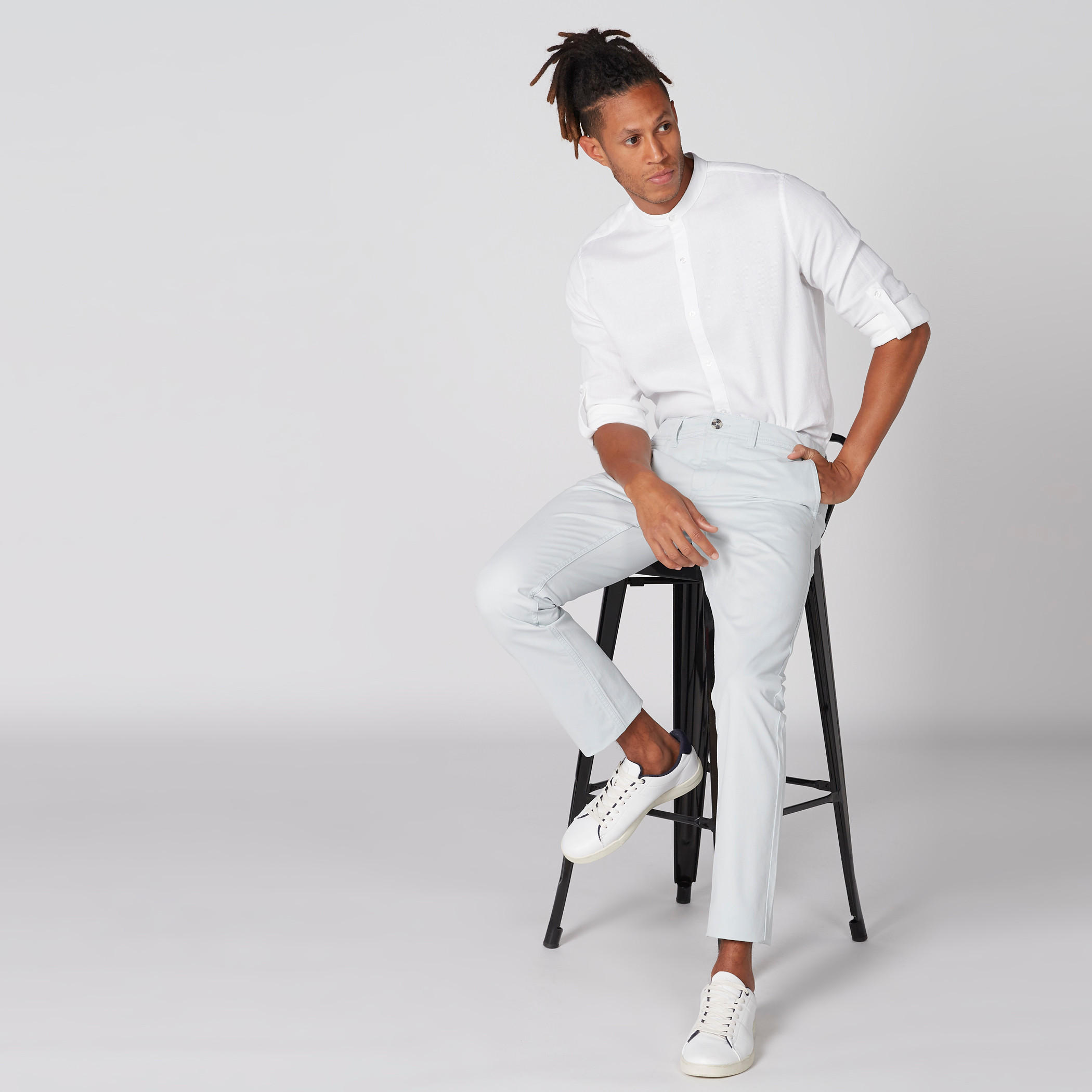 بنطال شينو طويل بزر إغلاق وجيوب-men-clothing-bottoms-trousersandchinos-trousers-image-1