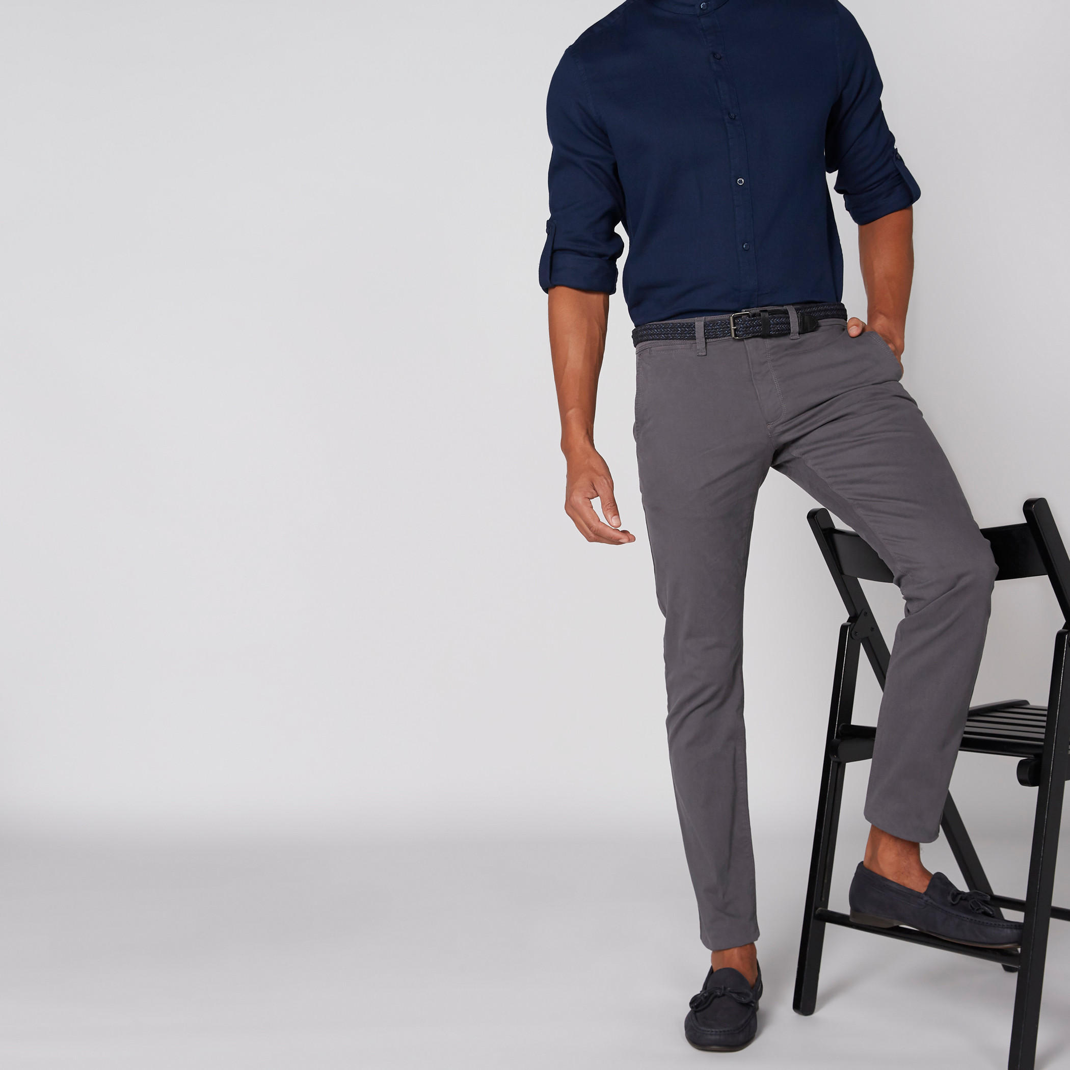 Full Length Chinos with Button Closure and Pocket Detail-men-clothing-bottoms-trousersandchinos-trousers-image-1