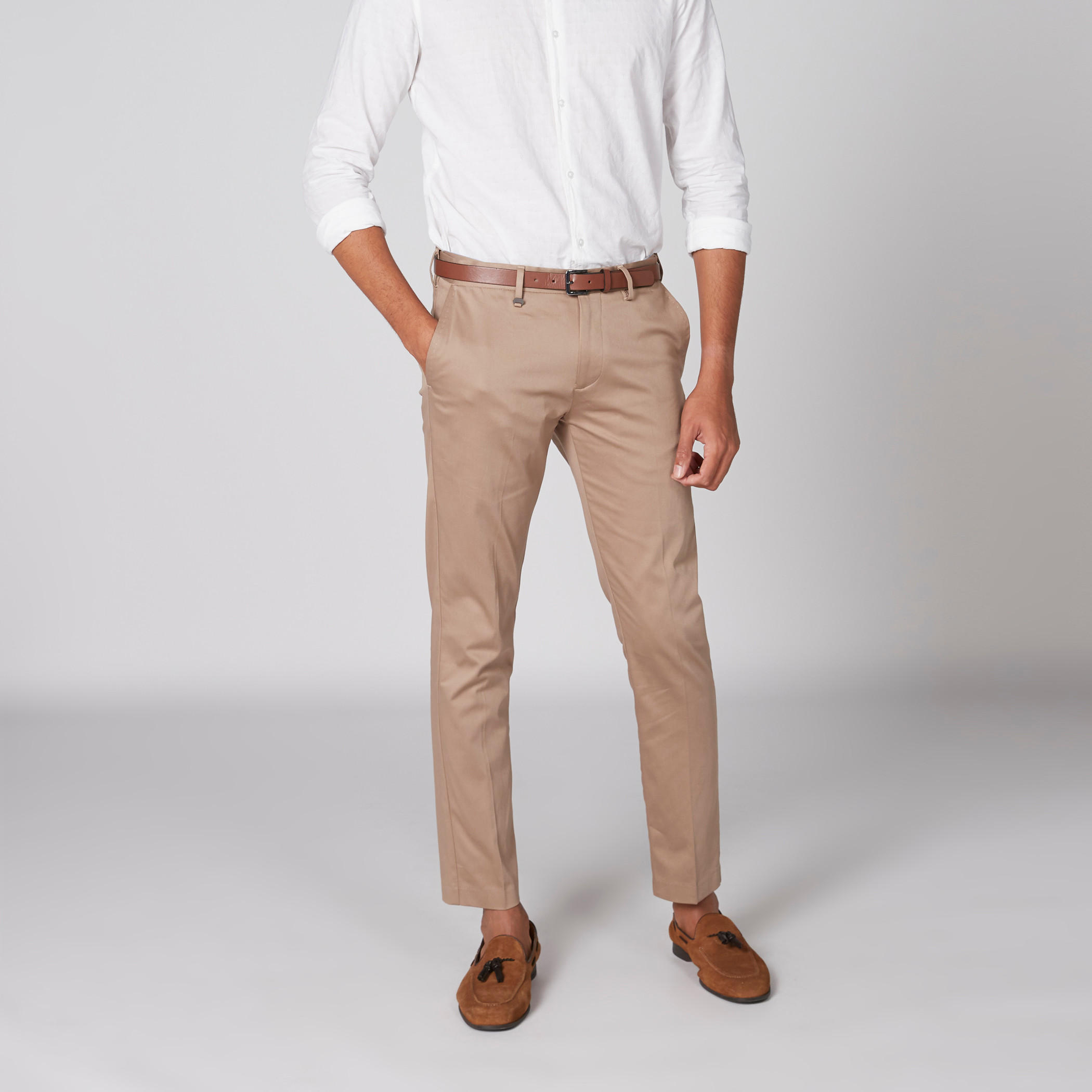 Full Length Trousers with Pocket Detail and Belt-men-clothing-bottoms-trousersandchinos-trousers-image-3