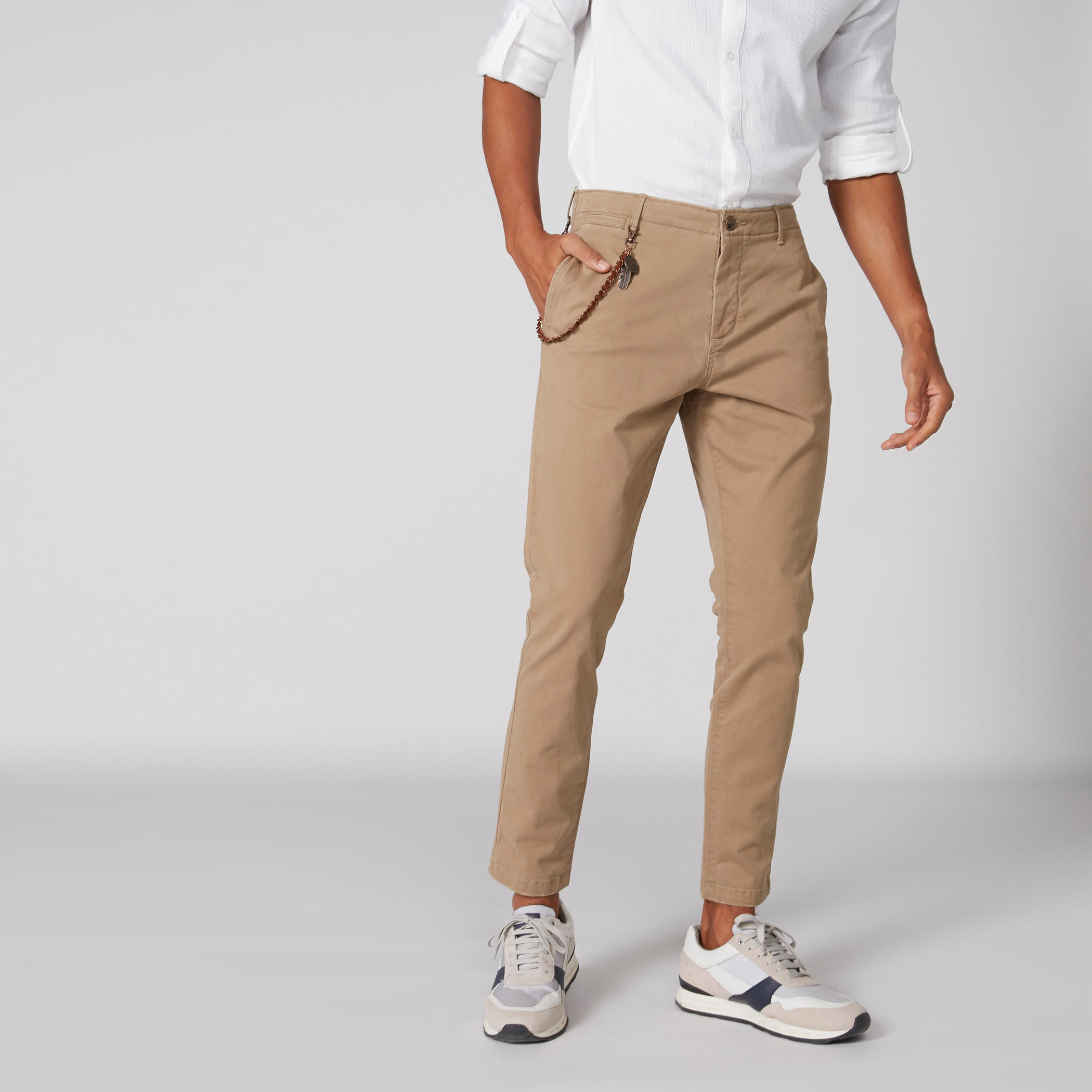 بنطال شينو بزر إغلاق وجيوب-men-clothing-bottoms-trousersandchinos-trousers-image-1