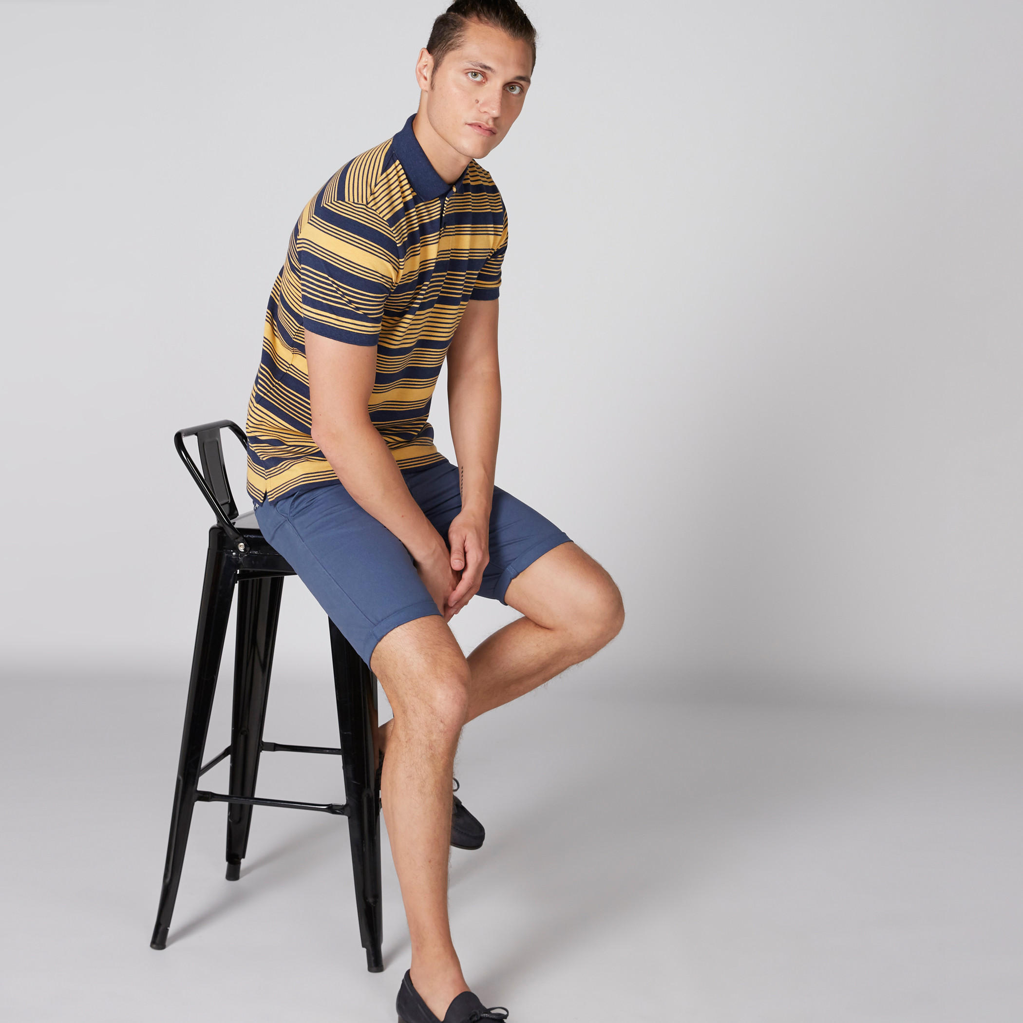 Pocket Detail Shorts with Upturned Hem-men-clothing-bottoms-shorts-image-1