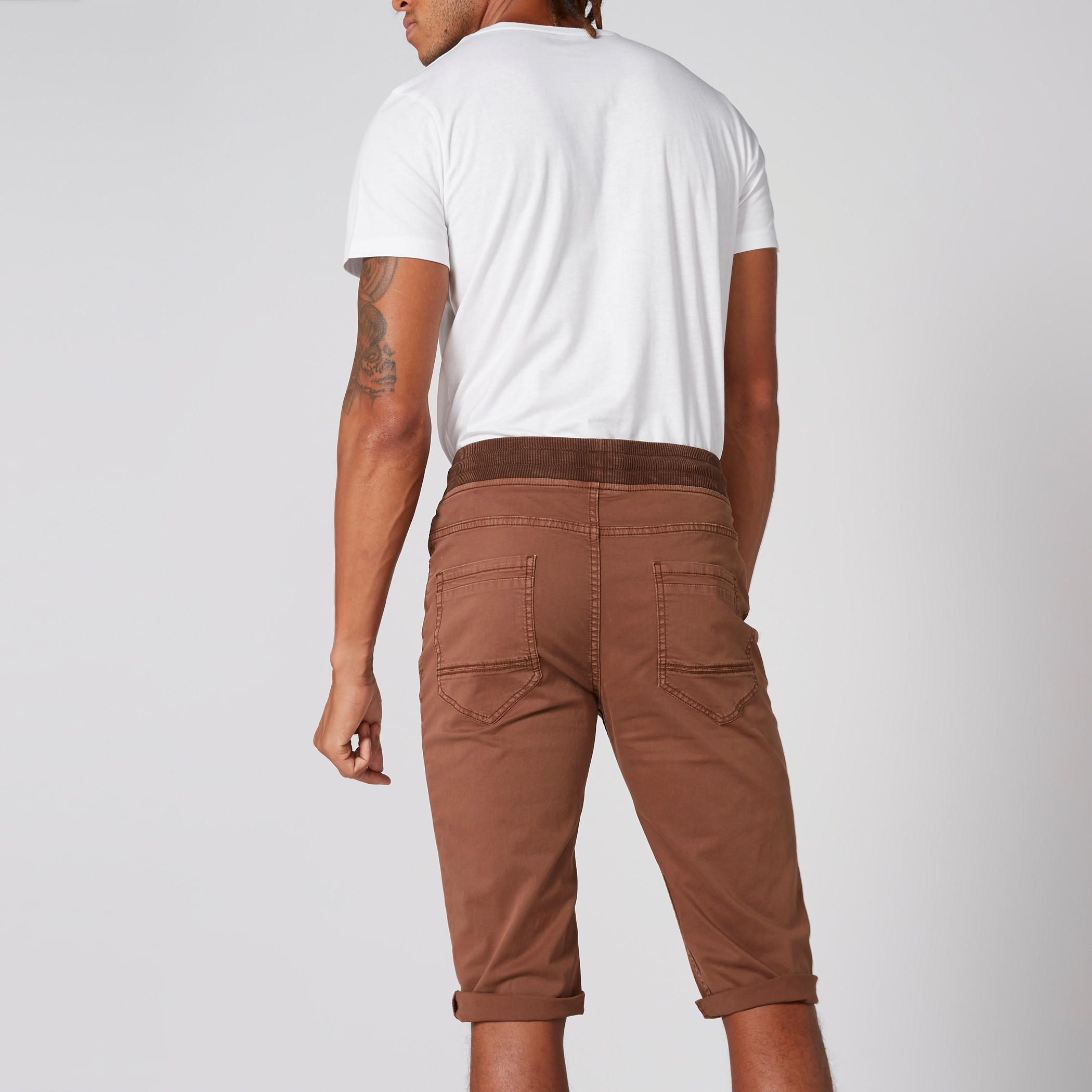 Pocket Detail Shorts with Elasticised Waistband and Drawstring-men-clothing-bottoms-shorts-image-2