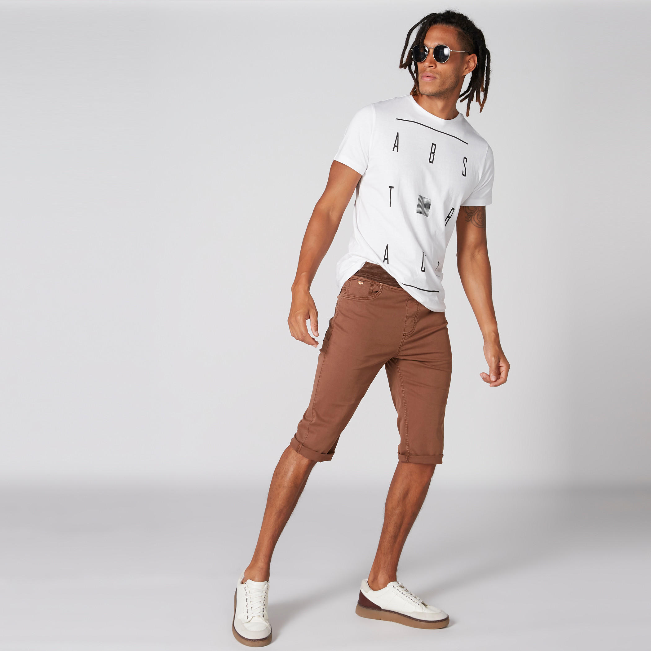 Pocket Detail Shorts with Elasticised Waistband and Drawstring-men-clothing-bottoms-shorts-image-3