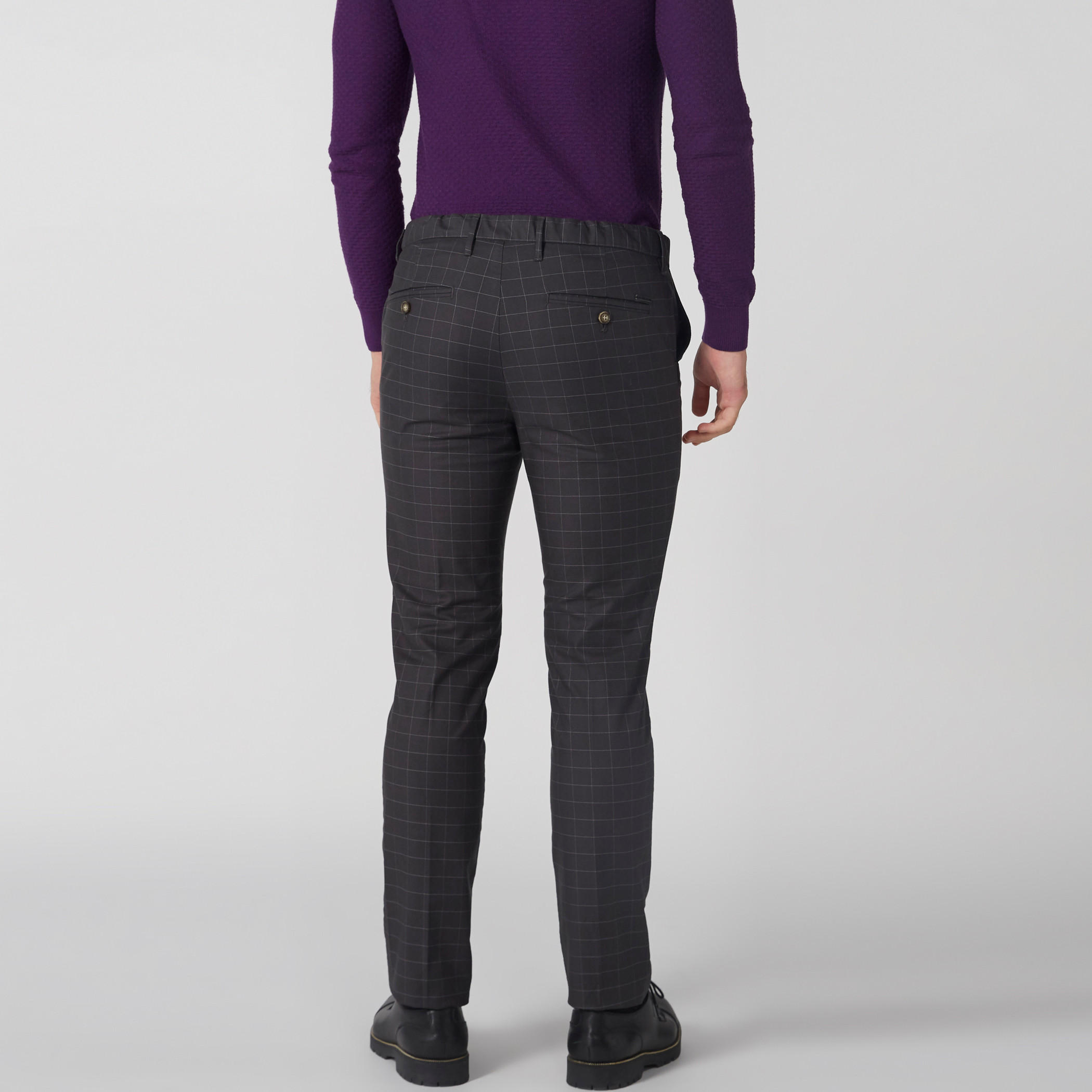 بنطال كاروهات طويل بزر إغلاق وجيوب-men-clothing-bottoms-trousersandchinos-trousers-image-4