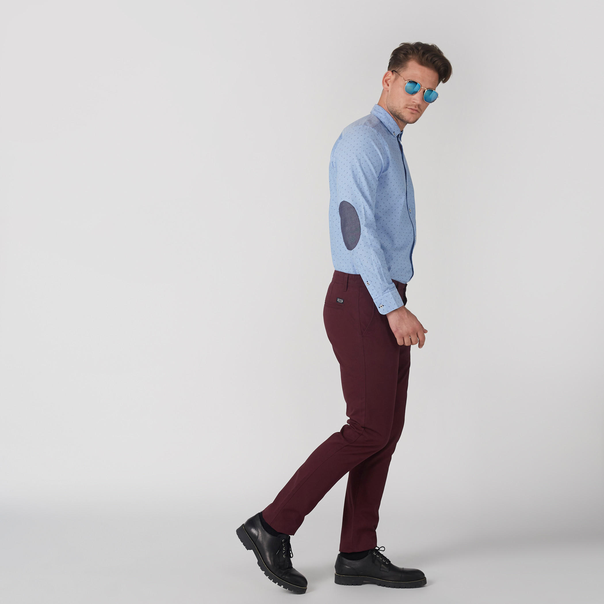 بنطال شينو طويل بزر إغلاق وجيوب-men-clothing-bottoms-trousersandchinos-trousers-image-2