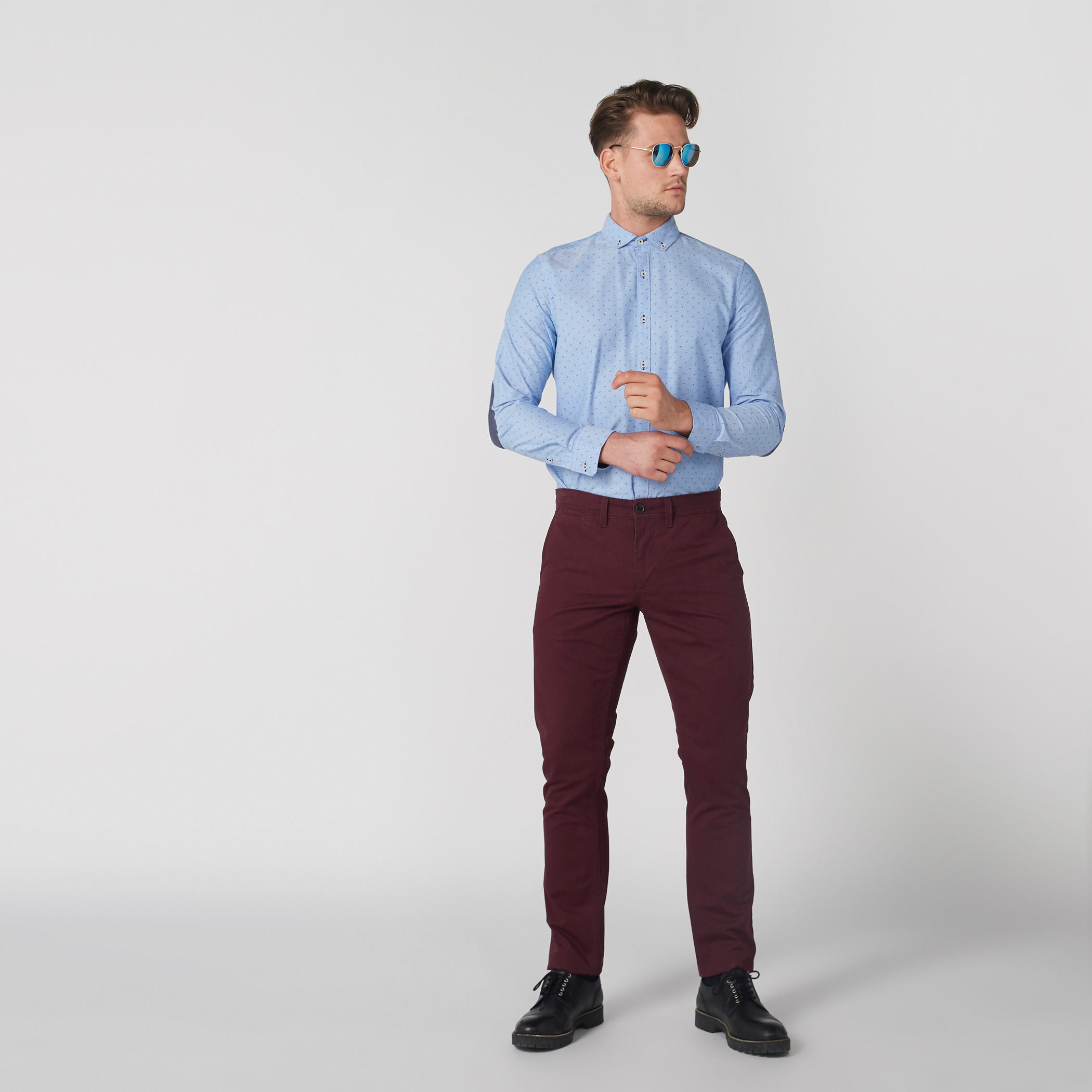 بنطال شينو طويل بزر إغلاق وجيوب-men-clothing-bottoms-trousersandchinos-trousers-image-4