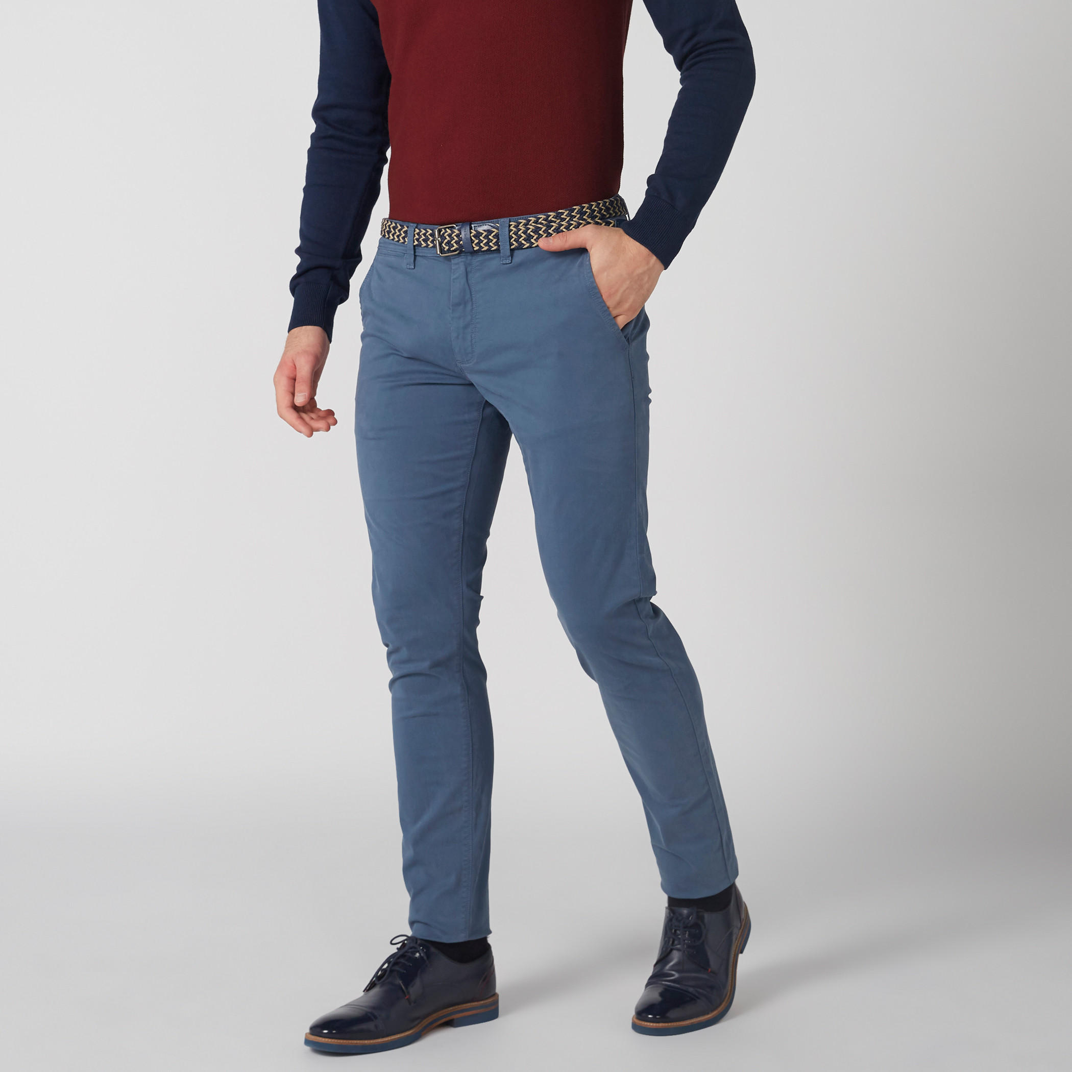 بنطال شينو طويل بزر إغلاق وجيوب-men-clothing-bottoms-trousersandchinos-trousers-image-4