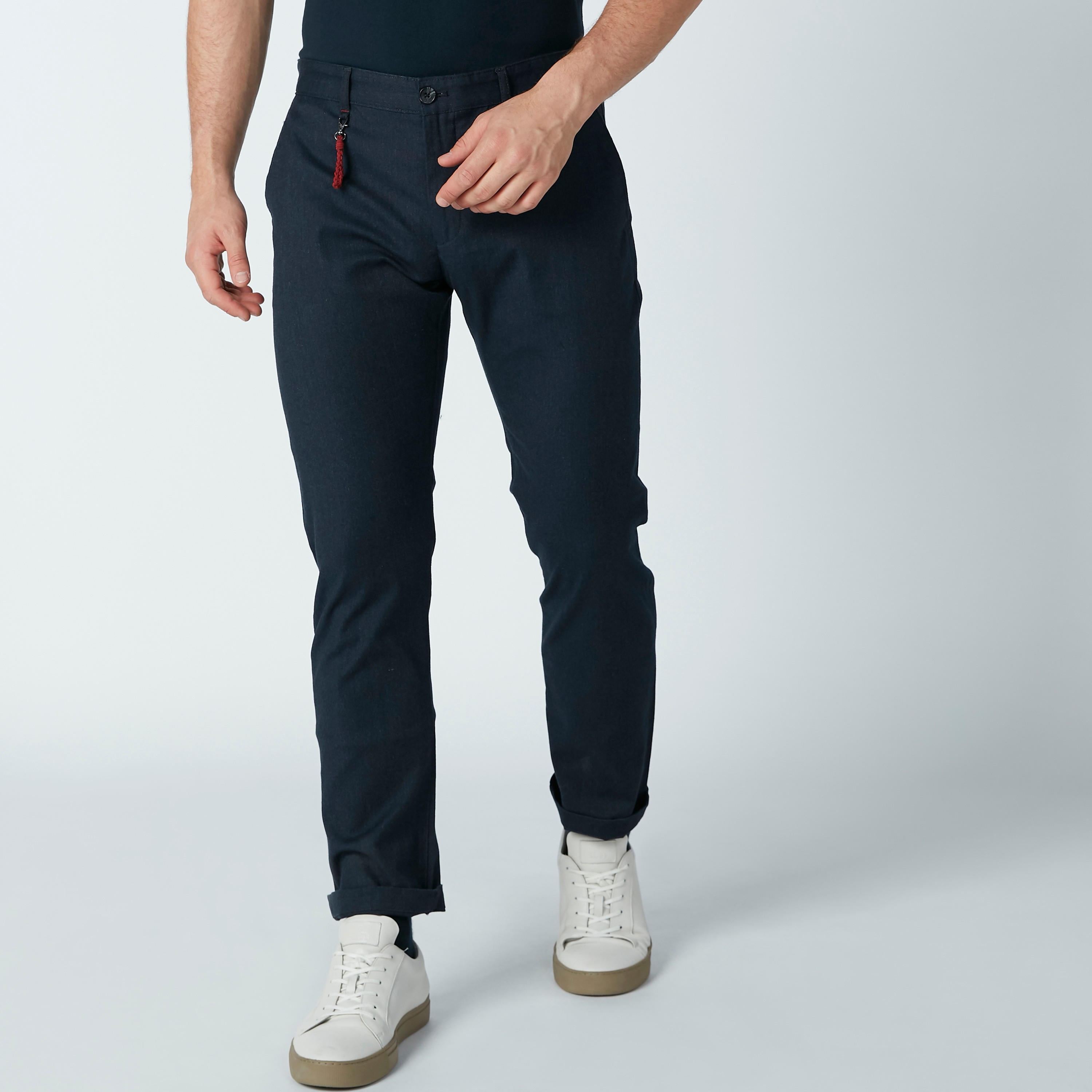 بنطال شينو طويل بجيوب وخصر متوسط الارتفاع-men-clothing-bottoms-trousersandchinos-trousers-image-1