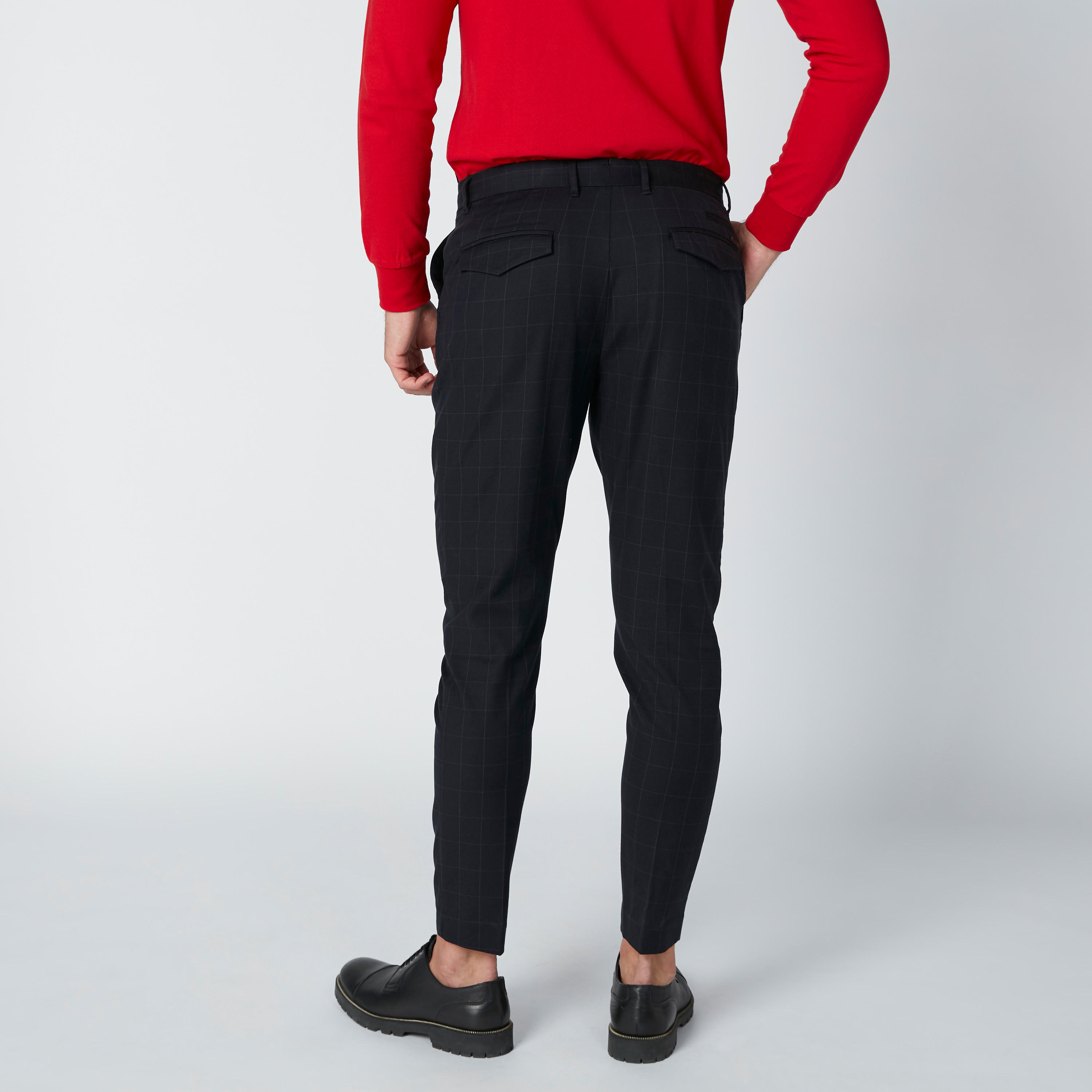 بنطال شينو بخصر متوسط الارتفاع وجيوب وحلقات للحزام-men-clothing-bottoms-trousersandchinos-trousers-image-2