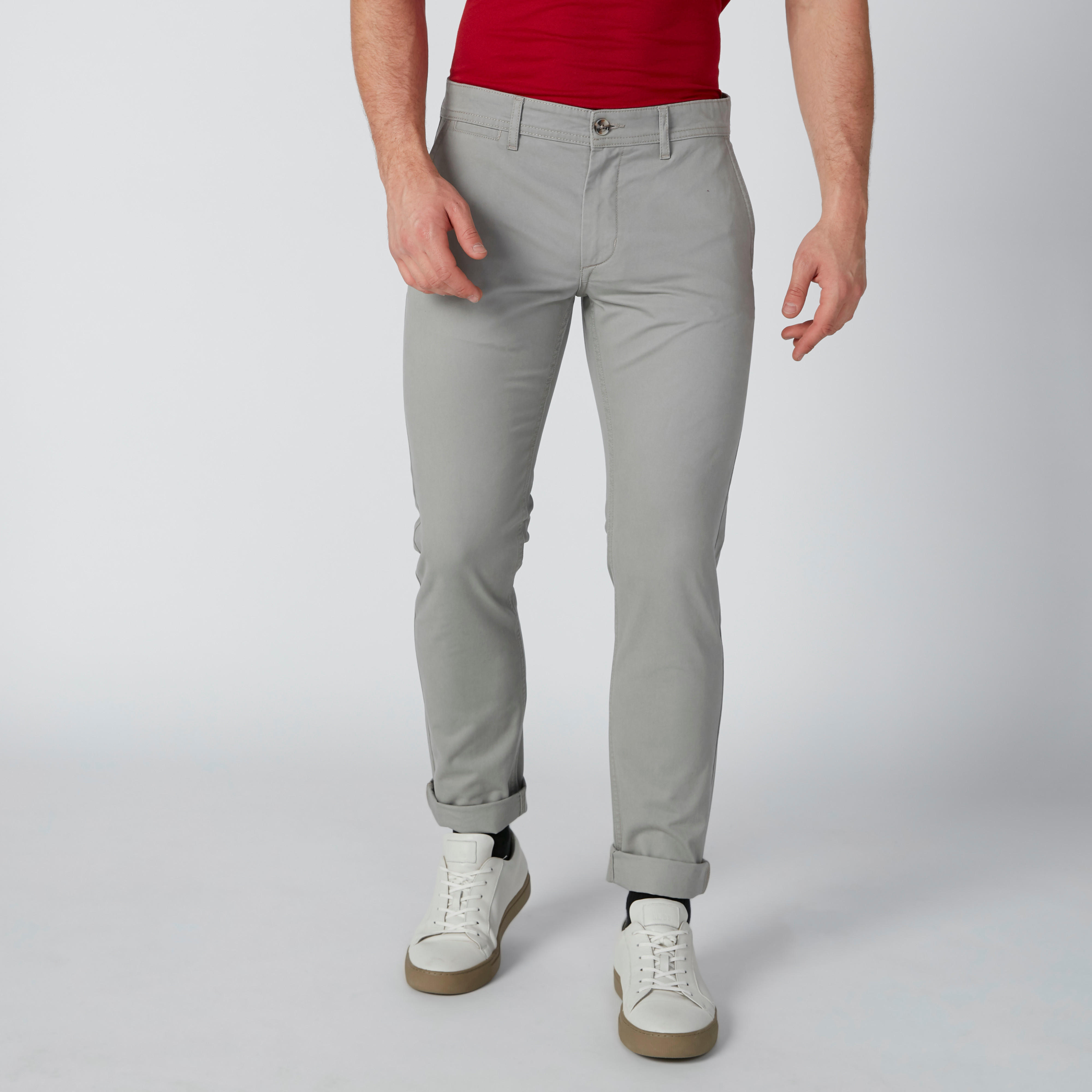 بنطال شينو بزر إغلاق وجيوب وحلقات للحزام-men-clothing-bottoms-trousersandchinos-trousers-image-3