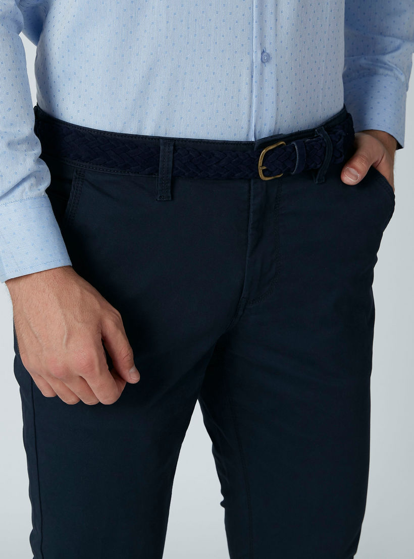 بنطال شينو طويل سادة بجيوب وحلقات للحزام-men-clothing-bottoms-trousersandchinos-trousers-image-2