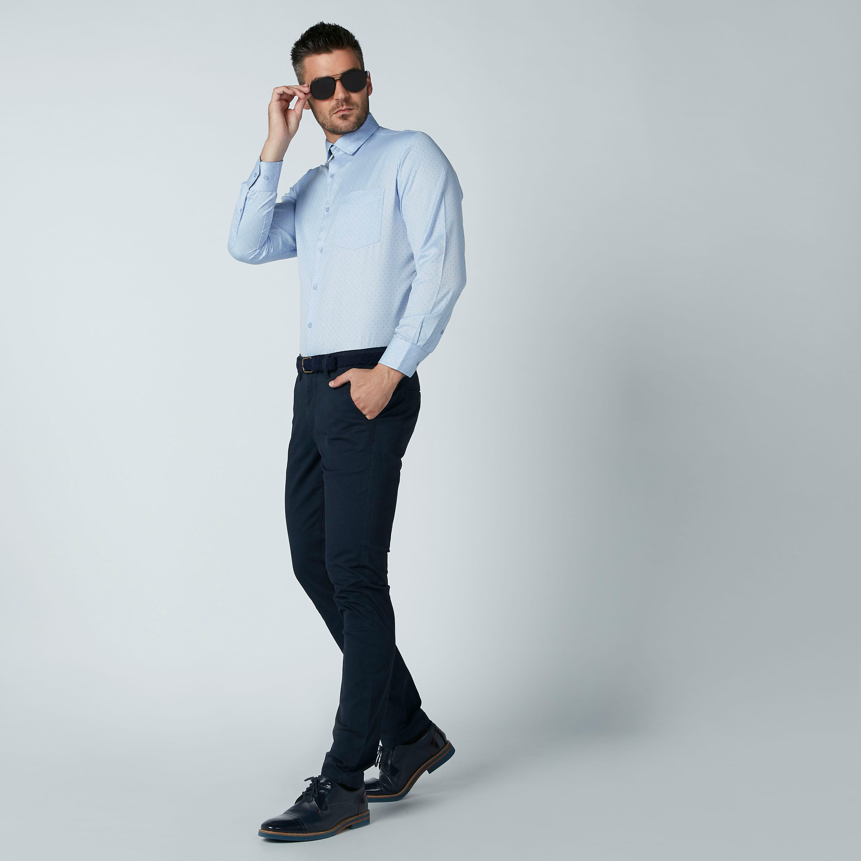 بنطال شينو طويل سادة بجيوب وحلقات للحزام-men-clothing-bottoms-trousersandchinos-trousers-image-3