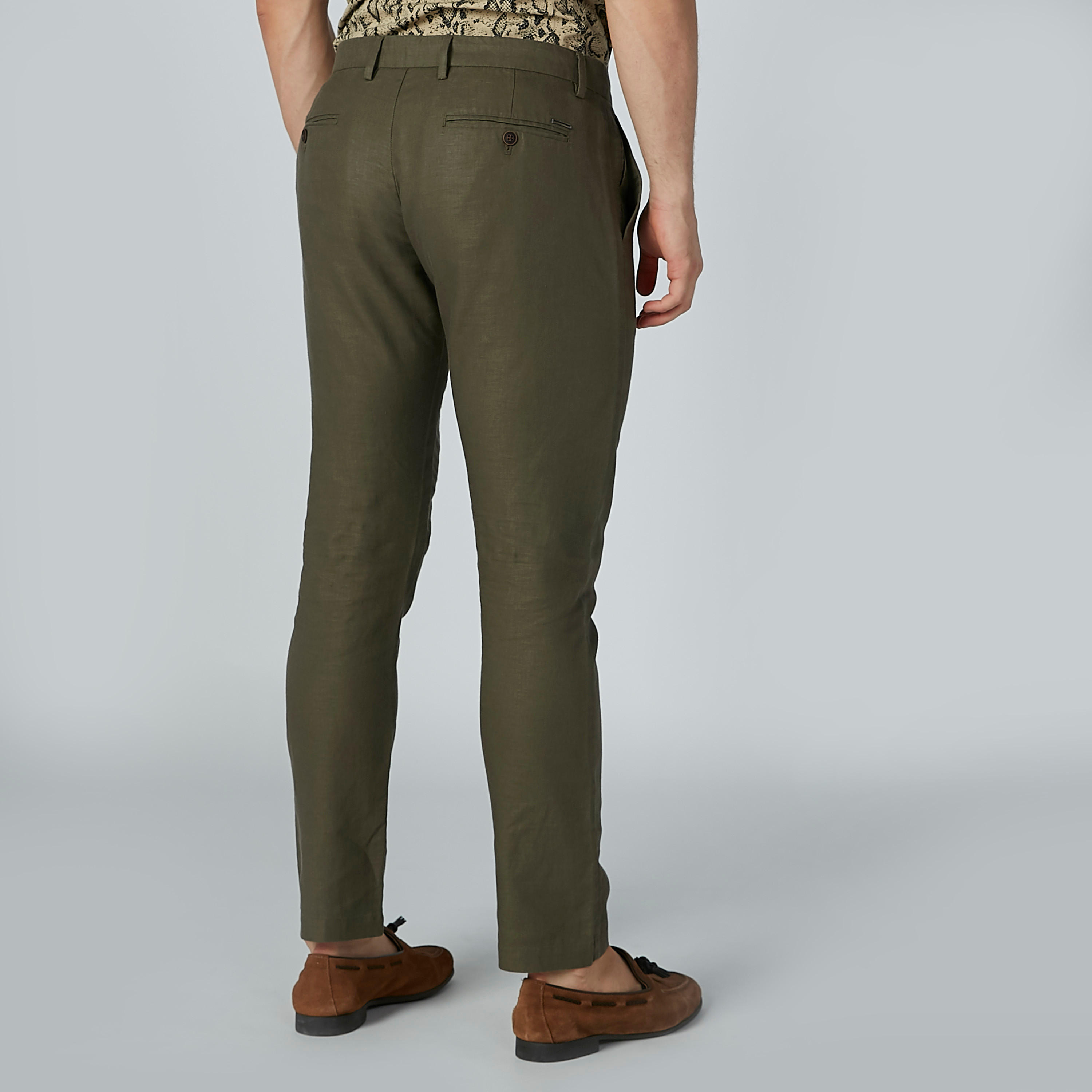 بنطلون مستدام سليم بخصر متوسط الارتفاع وجيوب -men-clothing-bottoms-trousersandchinos-trousers-image-9