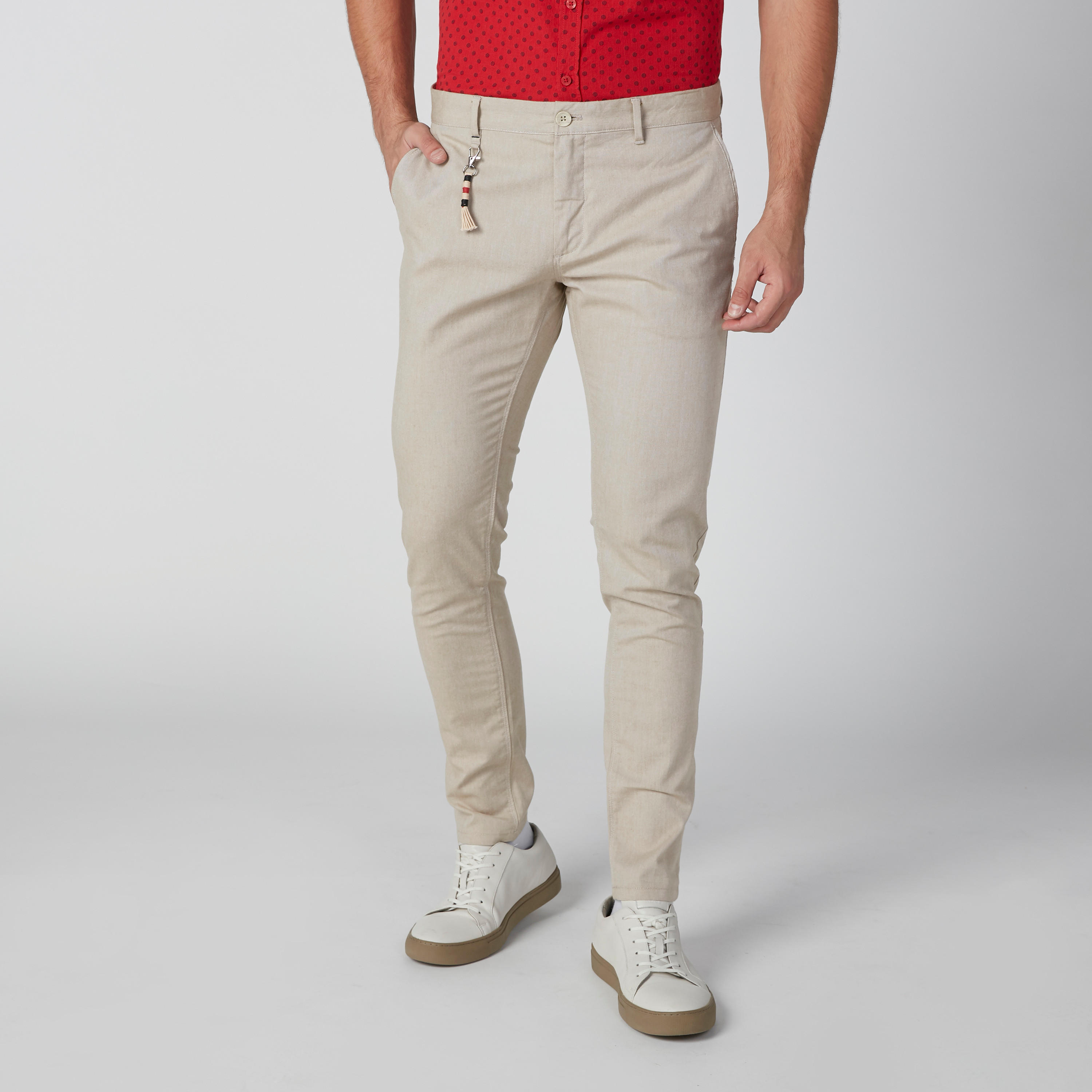 بنطال شينو طويل بقصّة سليم وزر إغلاق وخصر متوسط الارتفاع-men-clothing-bottoms-trousersandchinos-trousers-image-7