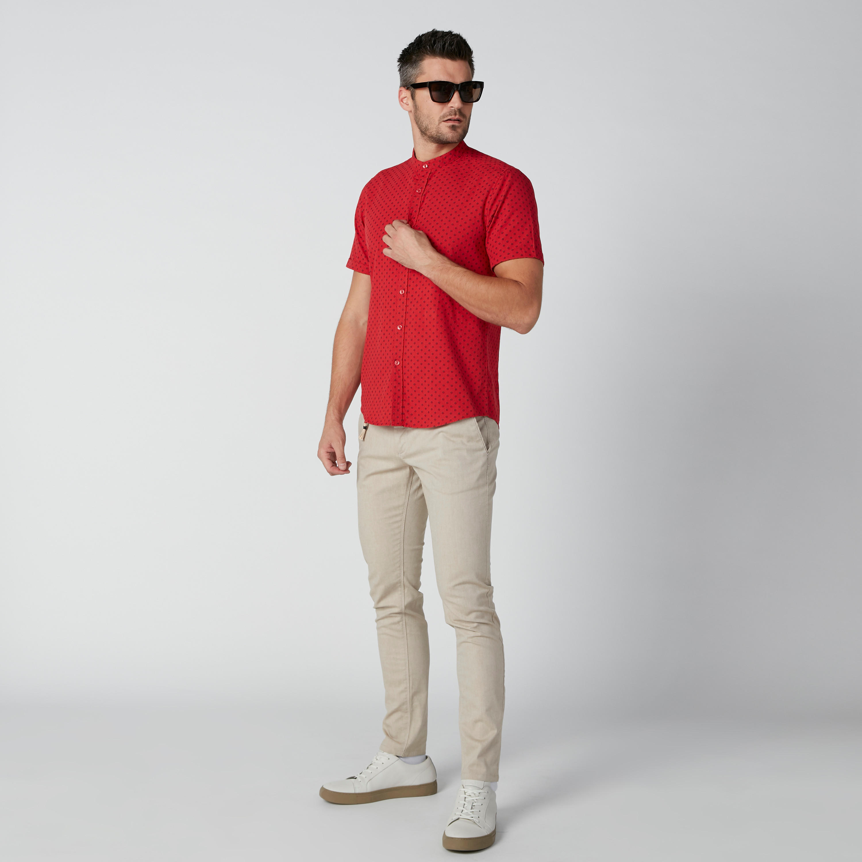 بنطال شينو طويل بقصّة سليم وزر إغلاق وخصر متوسط الارتفاع-men-clothing-bottoms-trousersandchinos-trousers-image-8