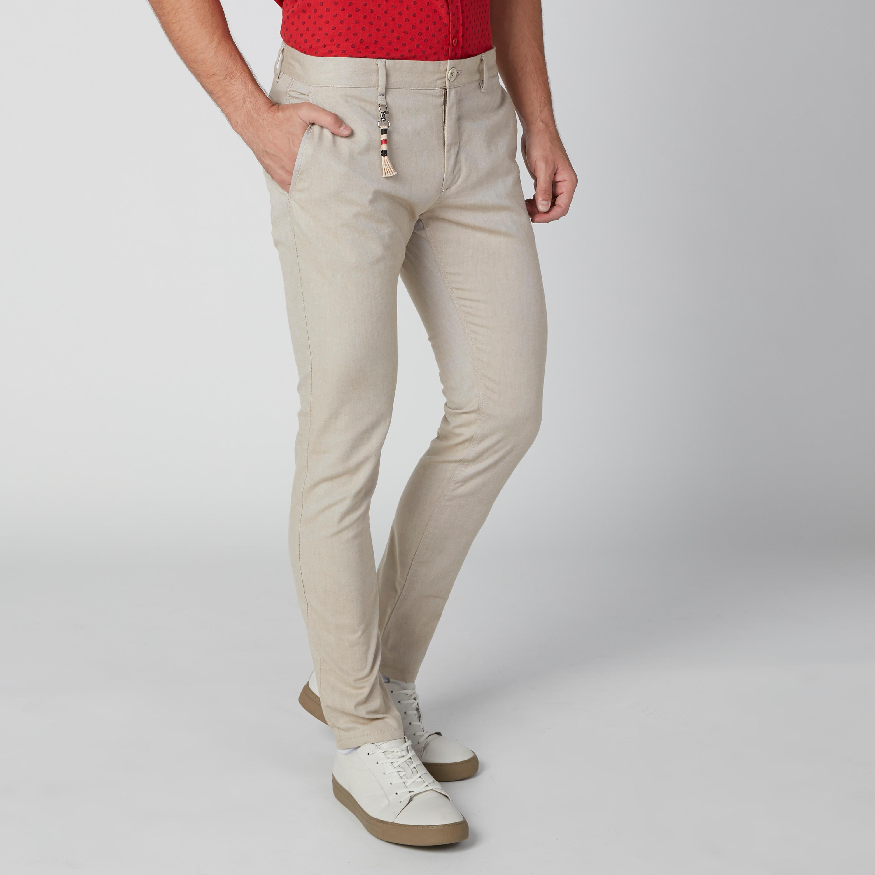 بنطال شينو طويل بقصّة سليم وزر إغلاق وخصر متوسط الارتفاع-men-clothing-bottoms-trousersandchinos-trousers-image-9
