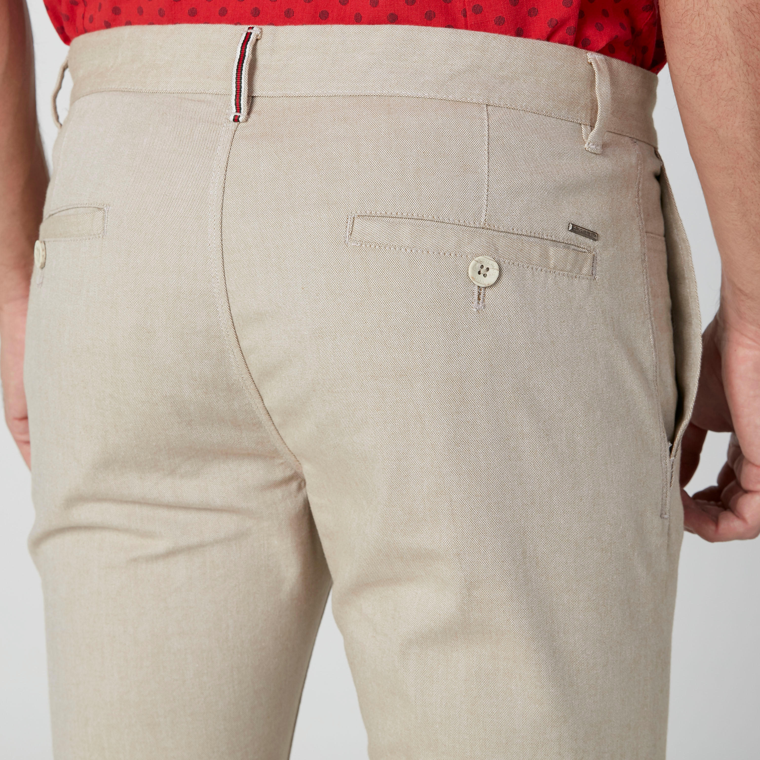 بنطال شينو طويل بقصّة سليم وزر إغلاق وخصر متوسط الارتفاع-men-clothing-bottoms-trousersandchinos-trousers-image-11