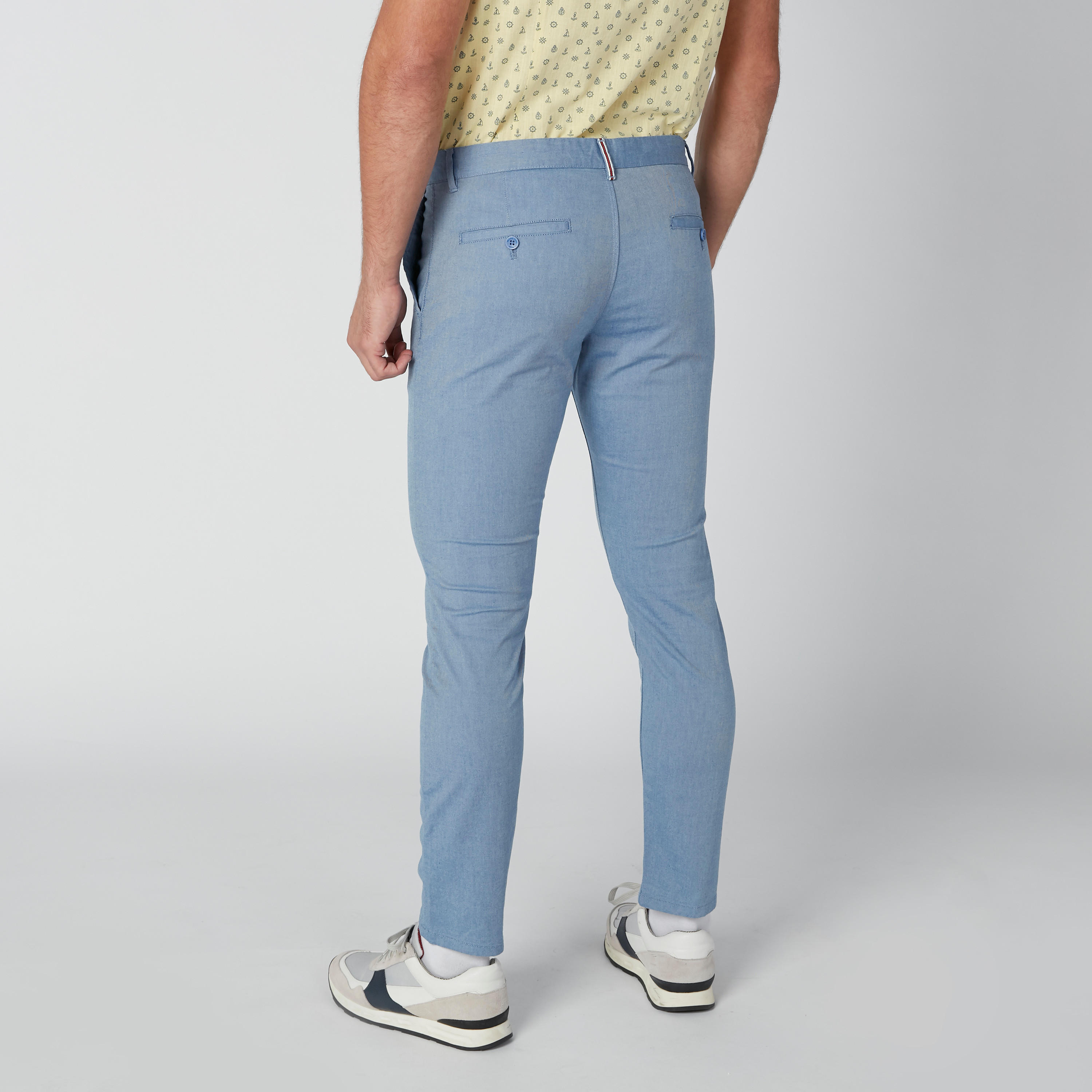 بنطال شينو طويل بقصّة سليم وزر إغلاق وخصر متوسط الارتفاع-men-clothing-bottoms-trousersandchinos-trousers-image-3