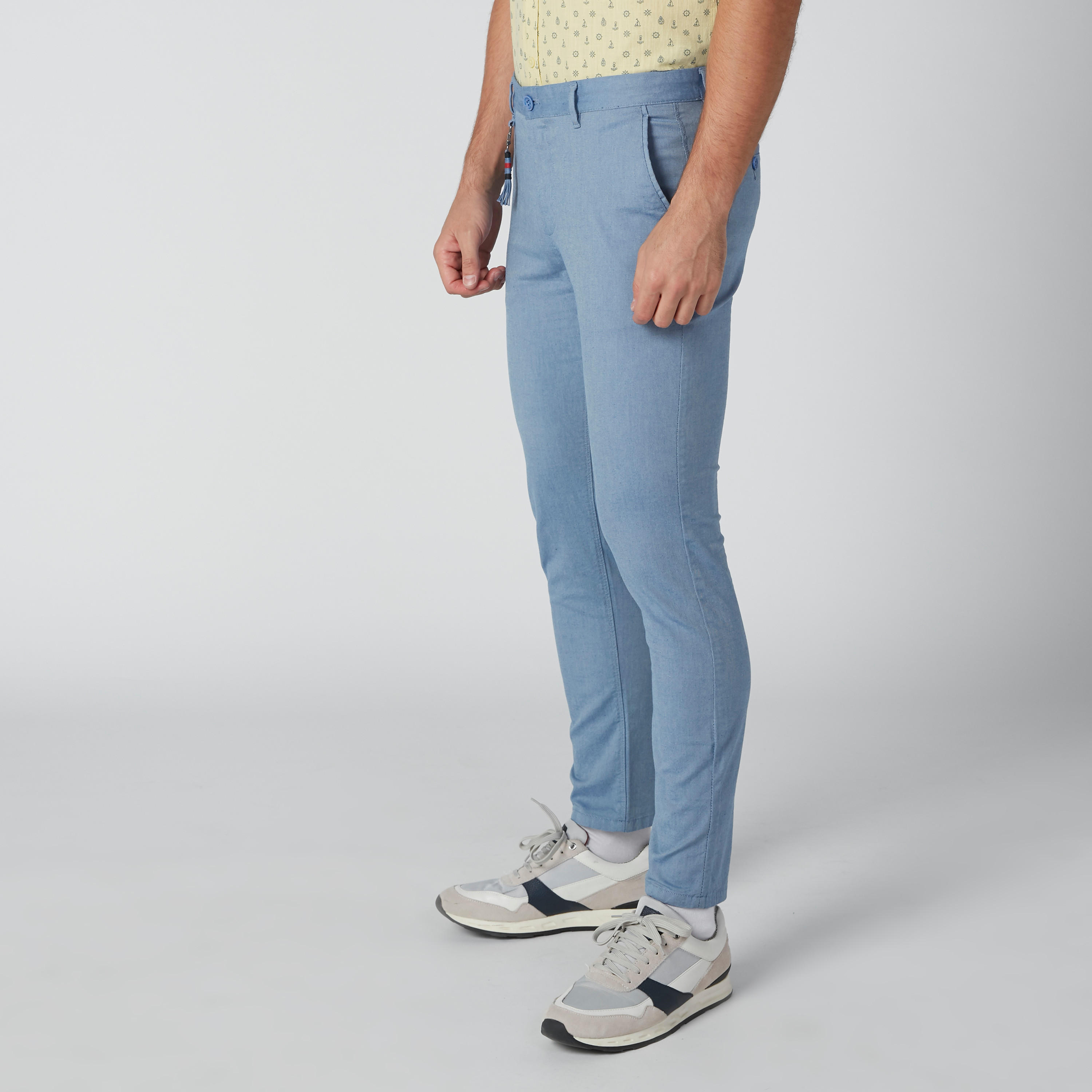 بنطال شينو طويل بقصّة سليم وزر إغلاق وخصر متوسط الارتفاع-men-clothing-bottoms-trousersandchinos-trousers-image-4